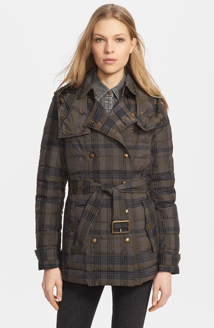 Burberry Brit 'Hartleigh' Quilted Plaid Goose Down Jacket | Nordstrom