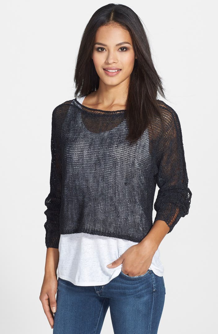 Eileen Fisher The Fisher Project Linen Blend Crop Top | Nordstrom