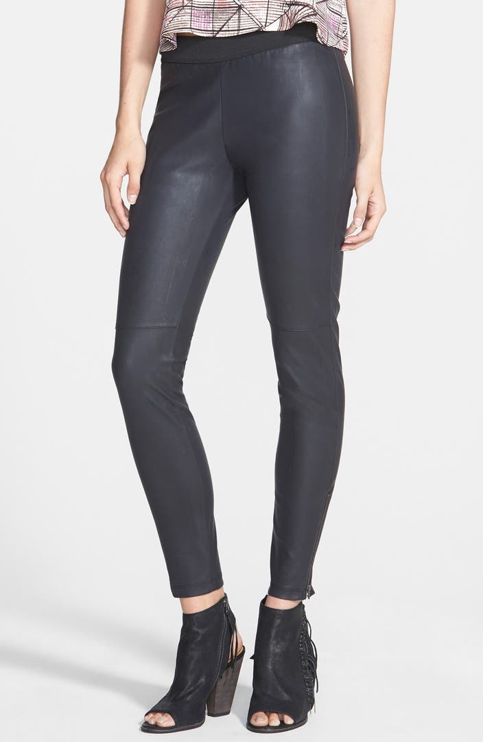 Lily White Faux Leather Leggings (Juniors) | Nordstrom