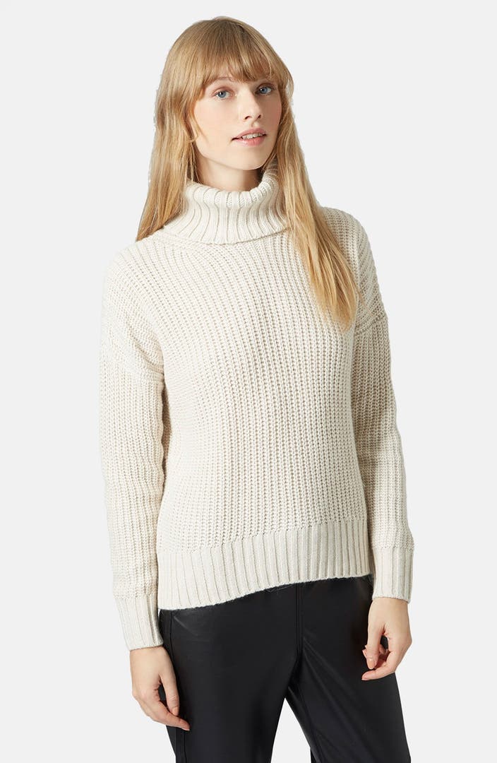 Topshop Chunky Ribbed Turtleneck Sweater | Nordstrom