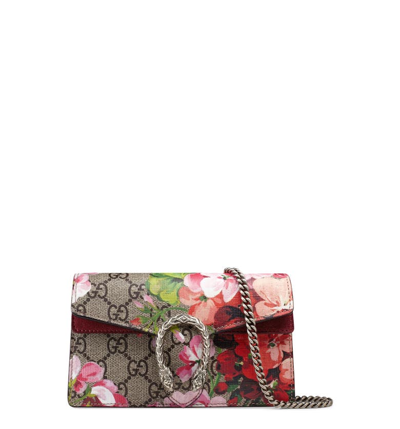 Gucci Super Mini Dionysus GG Blooms Canvas Shoulder Bag | Nordstrom