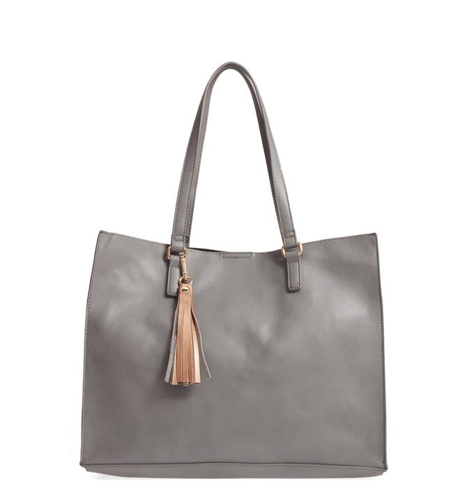 Main Image - BP. Faux Leather Tote & Pouch