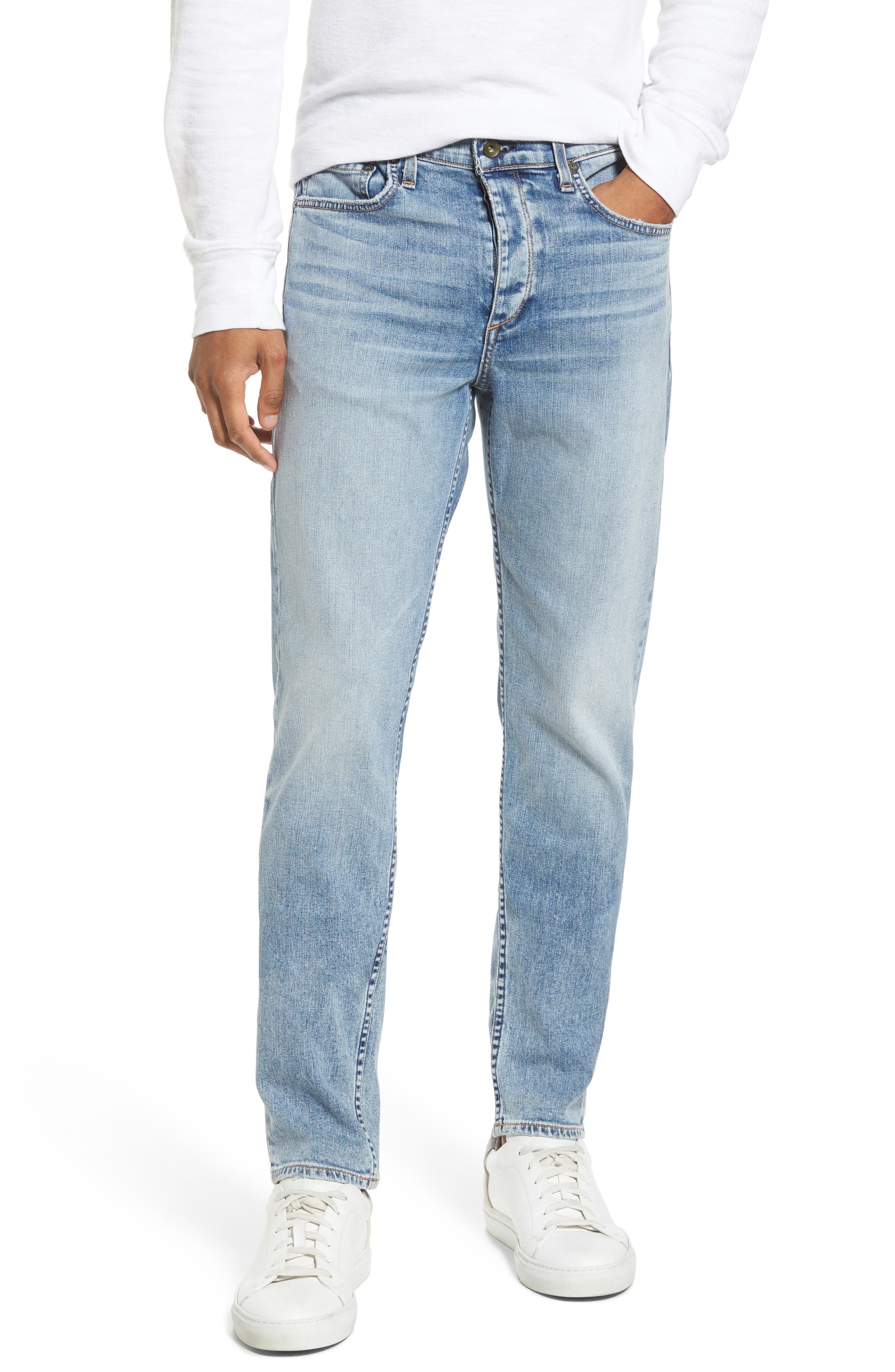 Rag & Bone Standard Issue 'Fit 2' Slouchy Slim Fit Jeans (Distress Blue ...