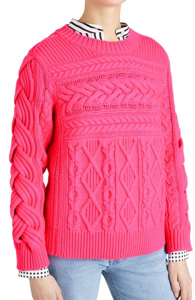 Main Image - Burberry Tolman Aran Knit Sweater