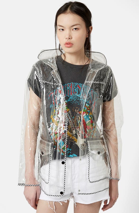 Topshop Transparent Plastic Rain Jacket | Nordstrom