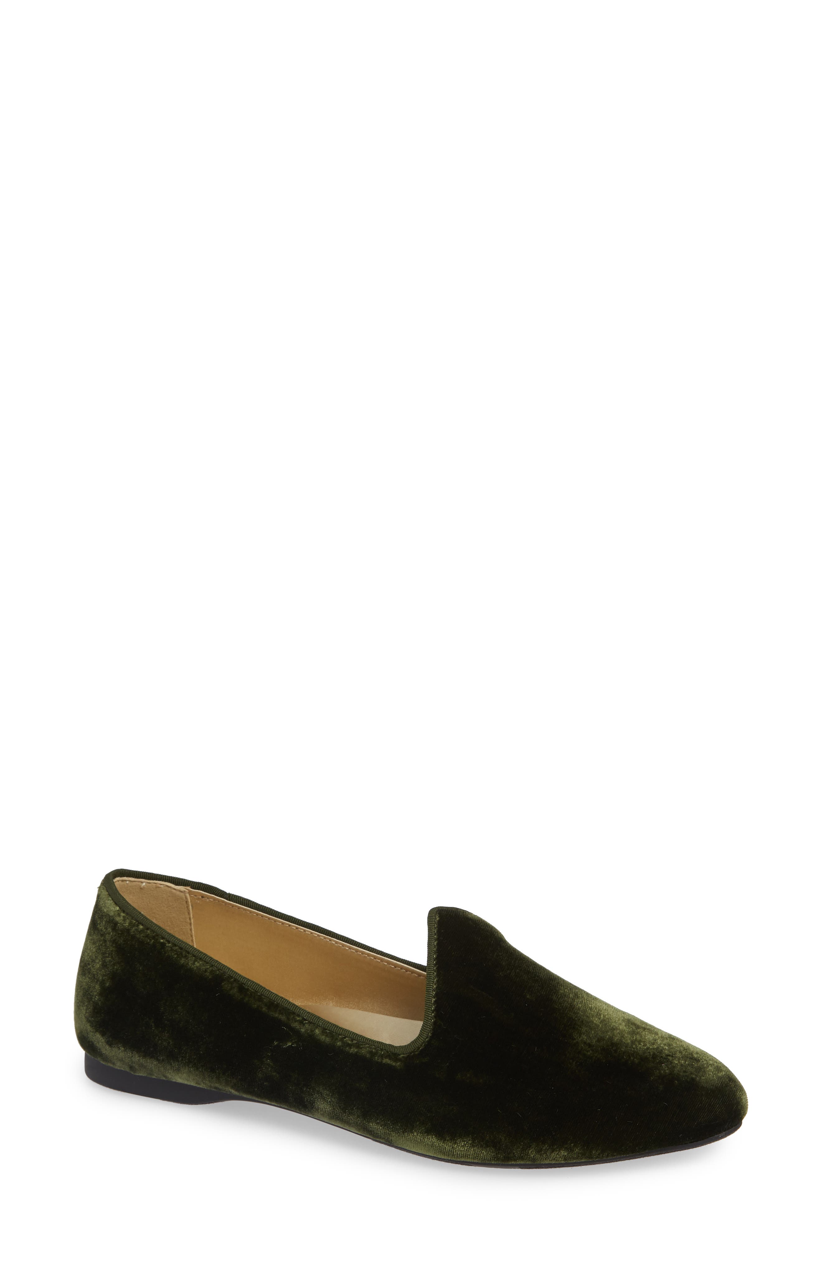 womens olive green flat shoes