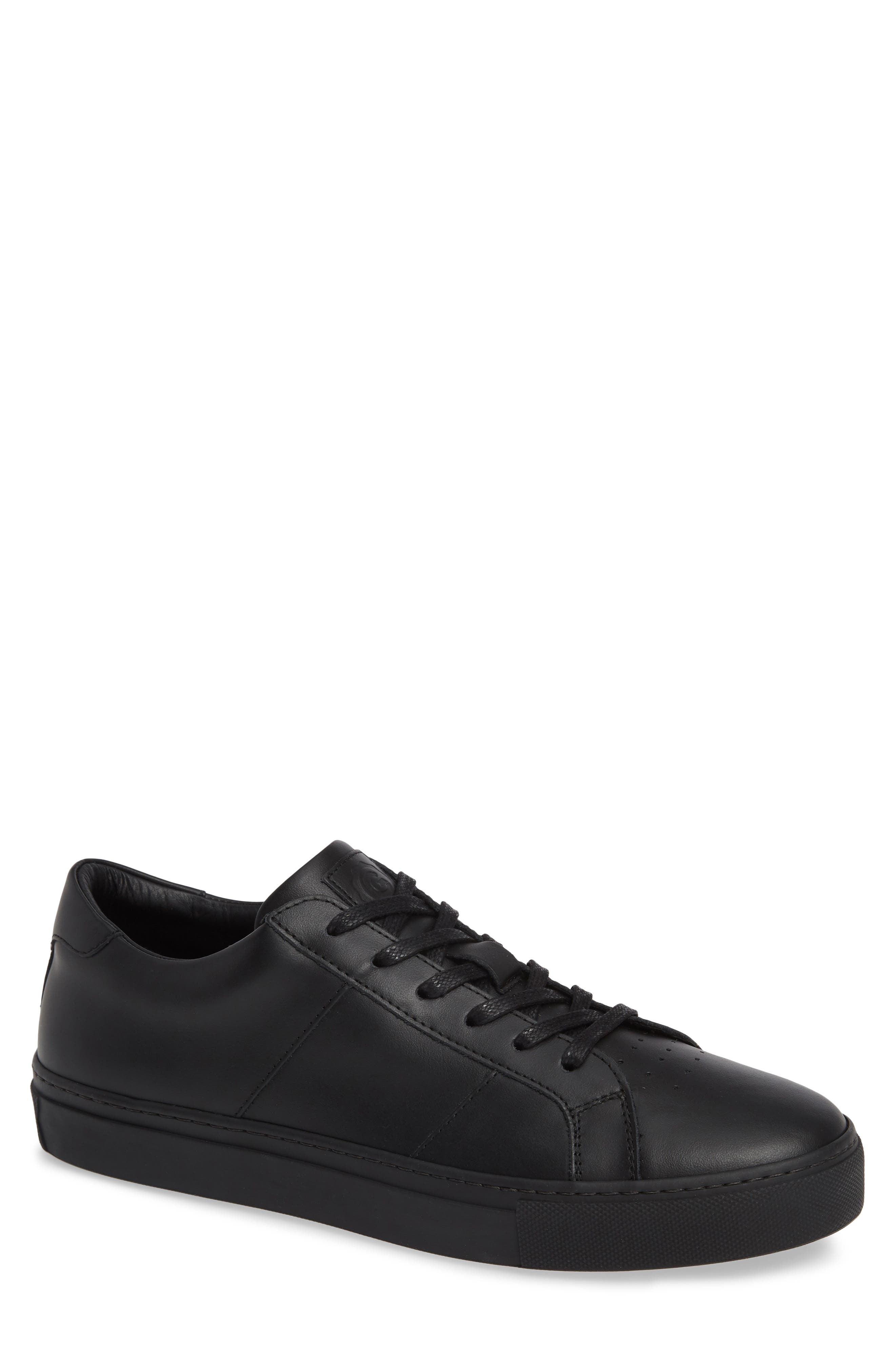 all black casual sneakers
