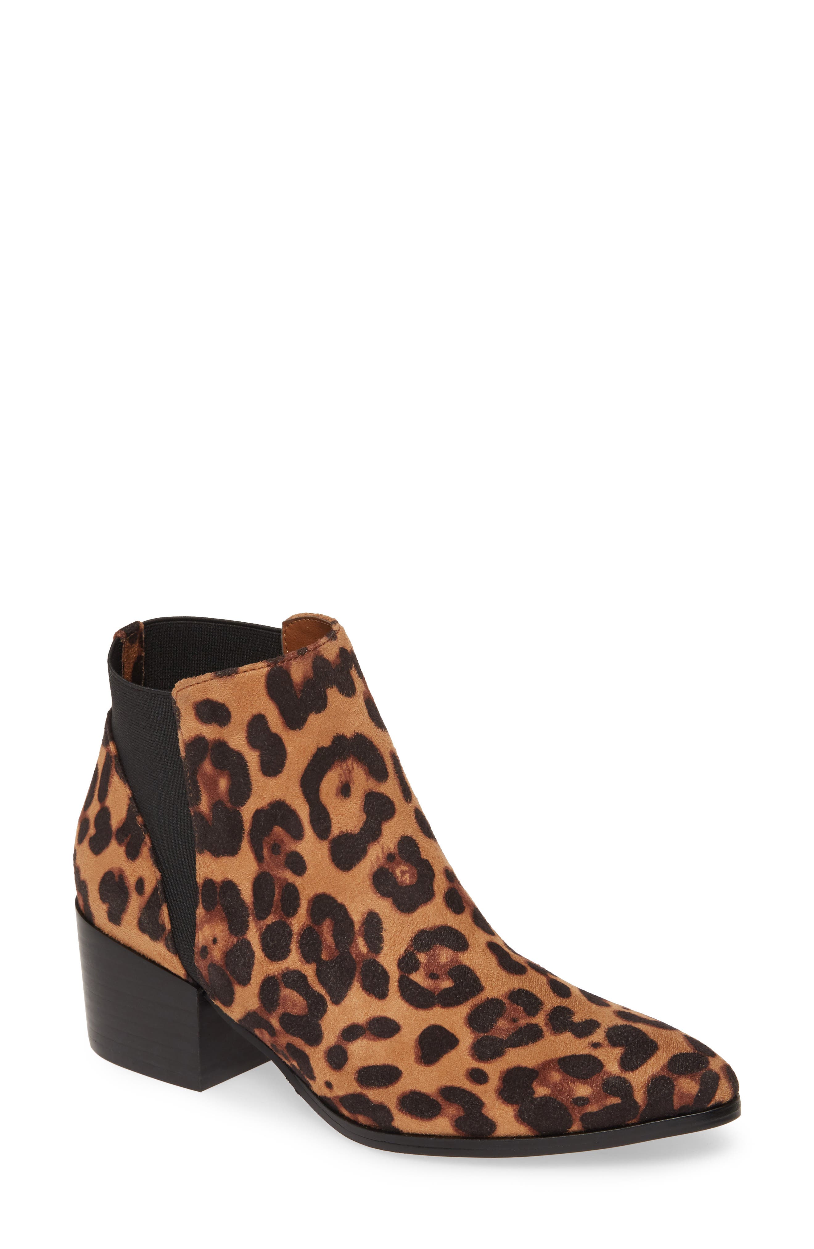 leather leopard print boots