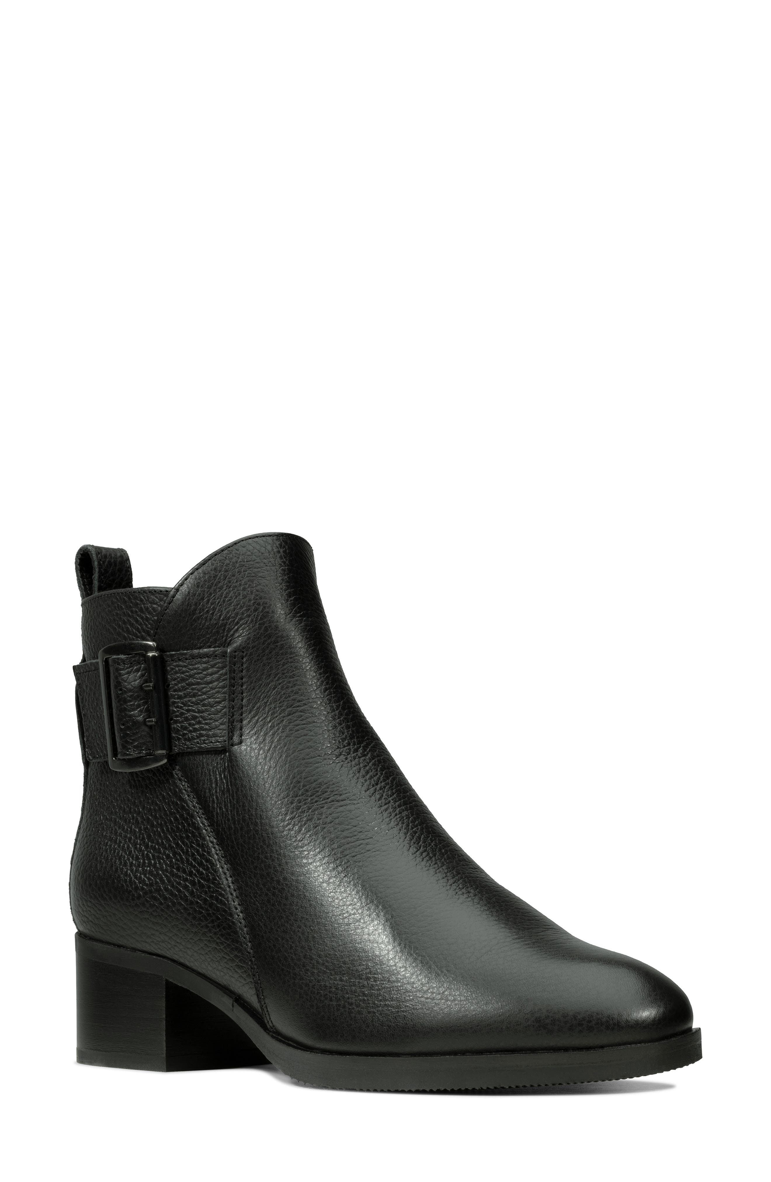 clarks square toe boots