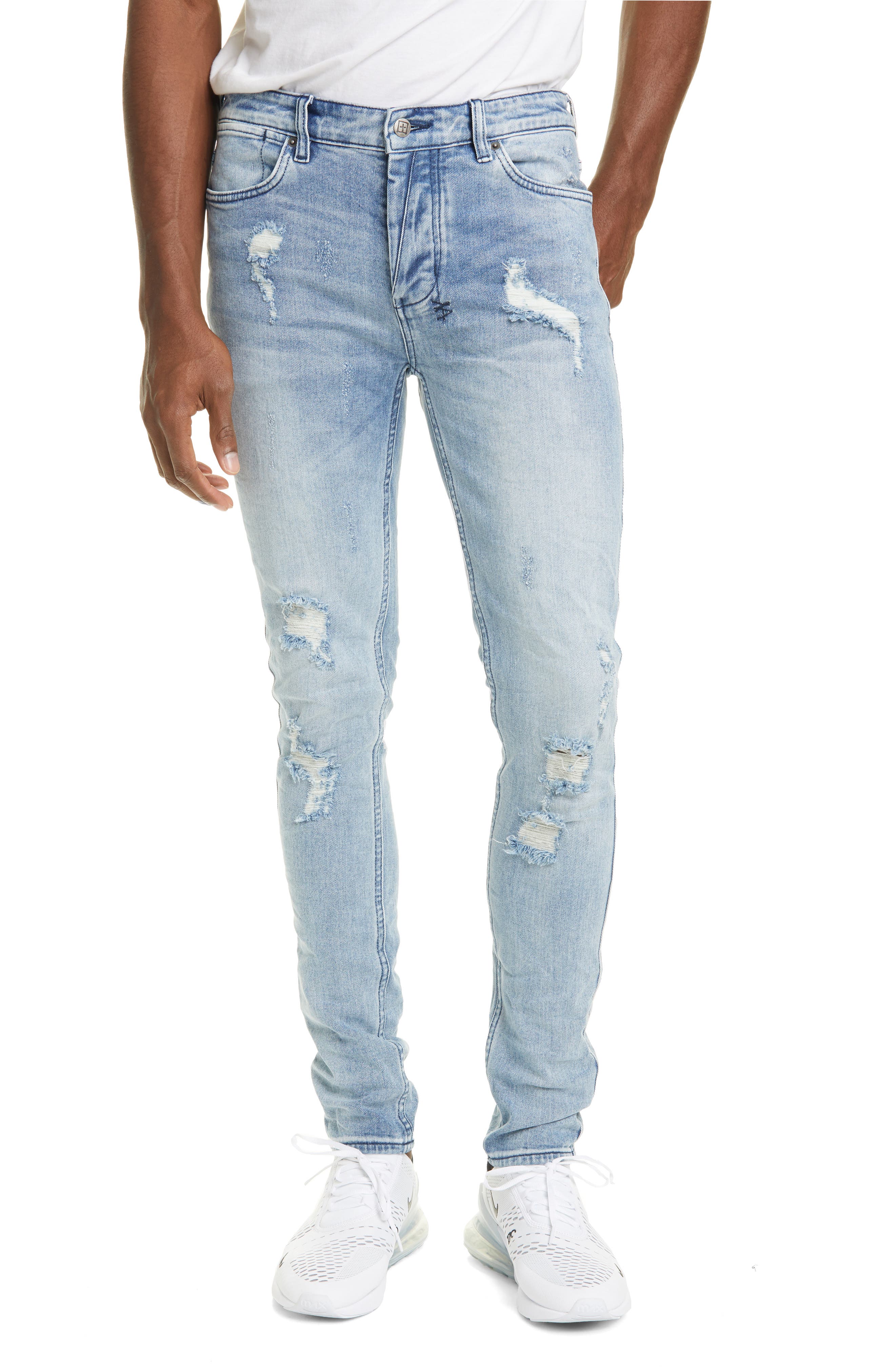 mens baby blue jeans