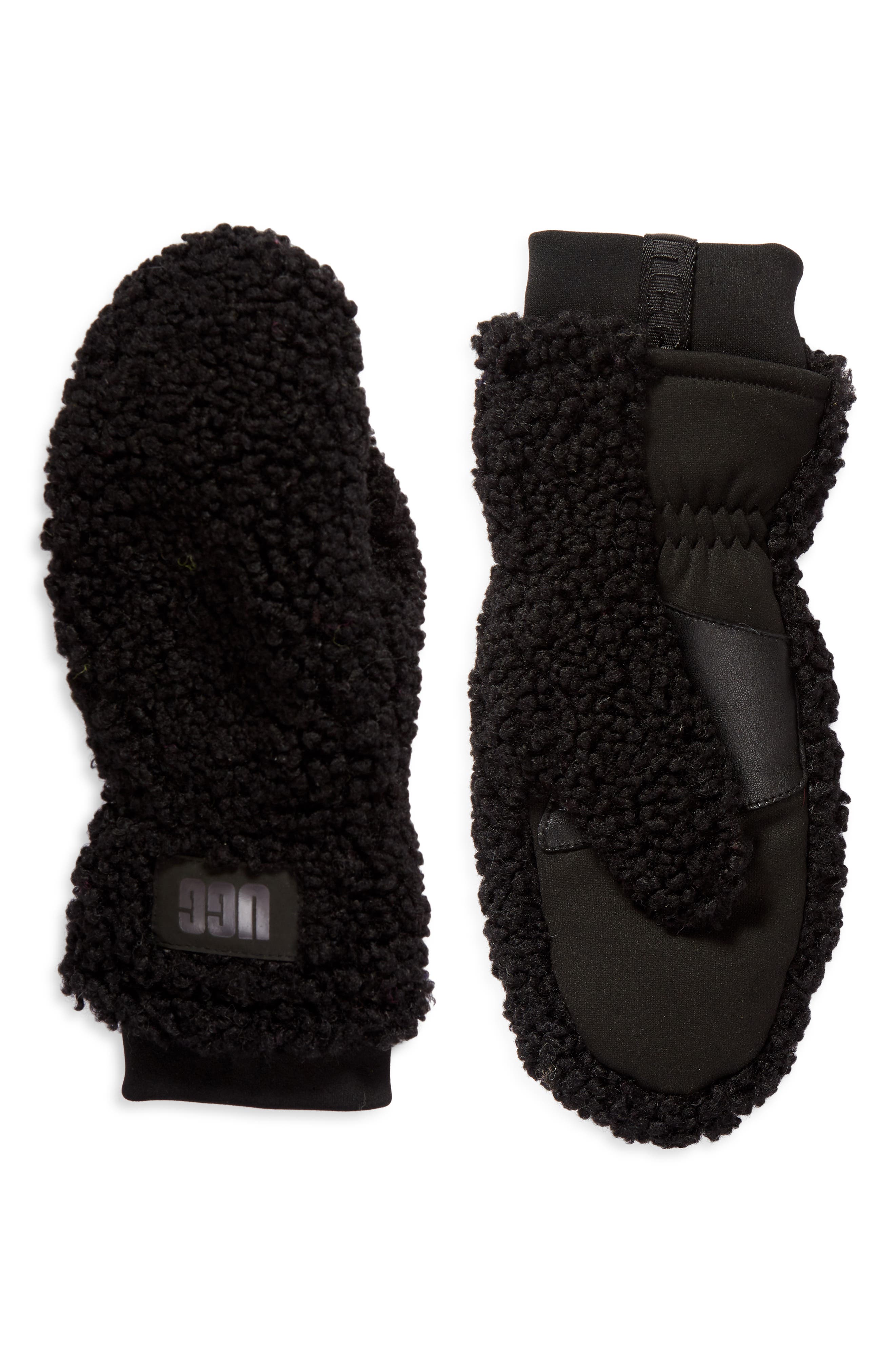 black ugg mittens