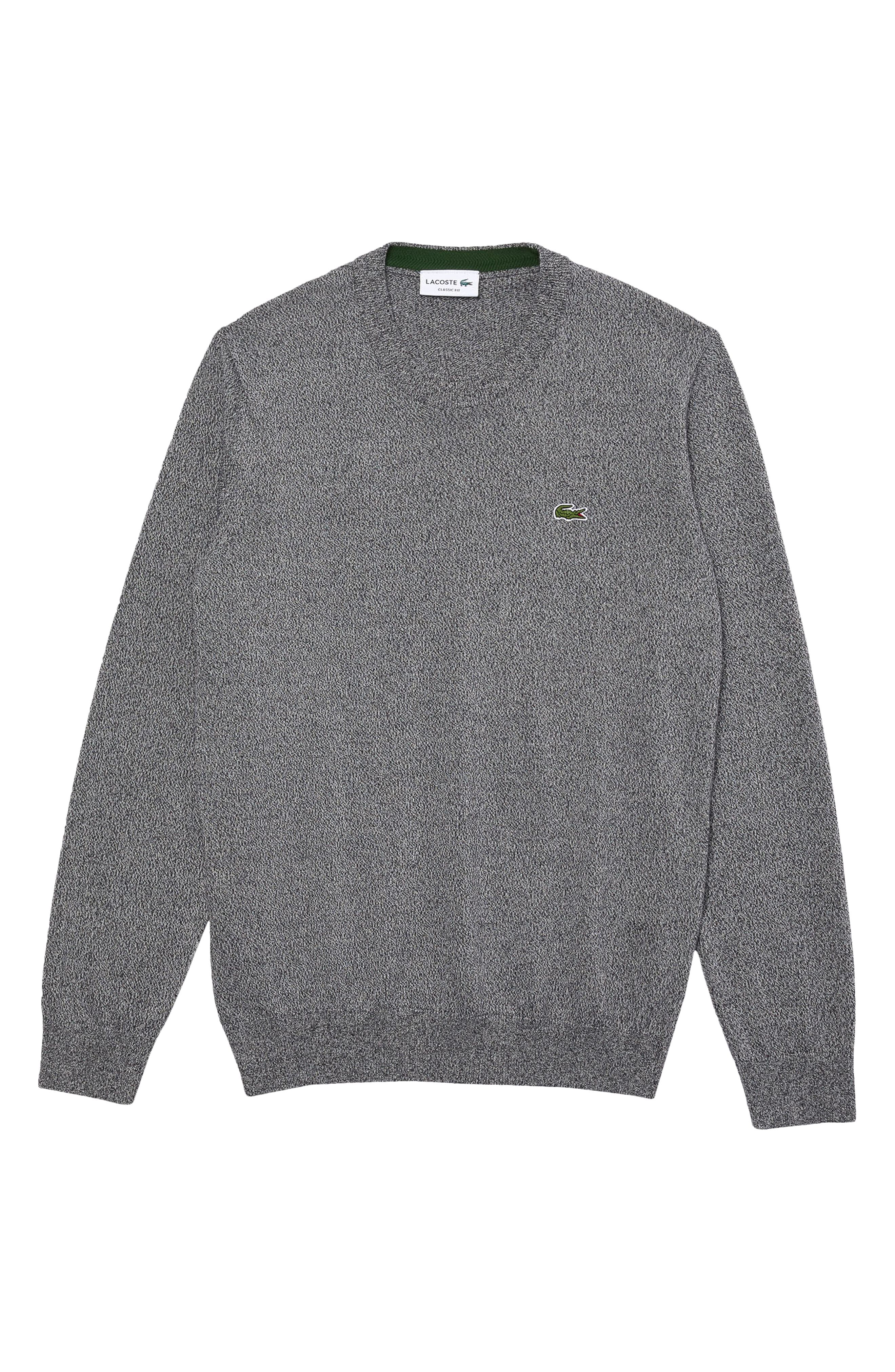 grey lacoste sweater