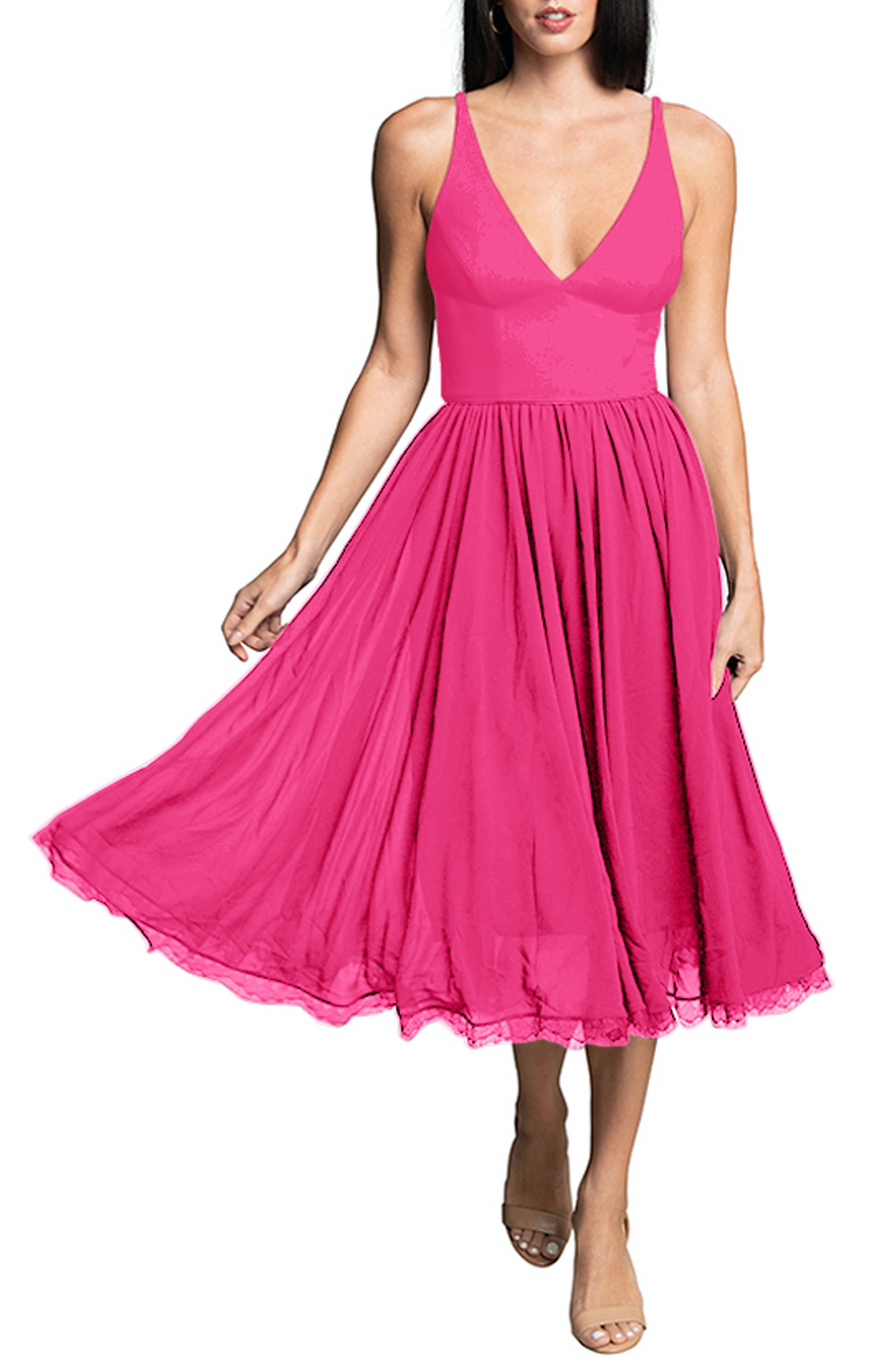Buy Nordstrom Hot Pink Dress In Stock
