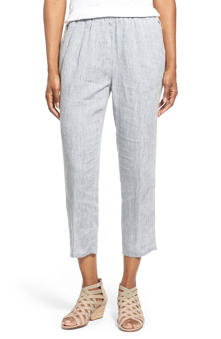 Eileen Fisher Linen Crop Pants | Nordstrom