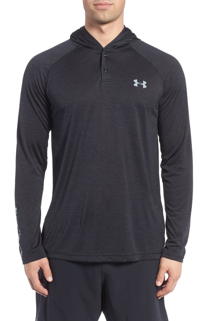 Under Armour 'UA Tech' Long Sleeve Hooded Henley | Nordstrom