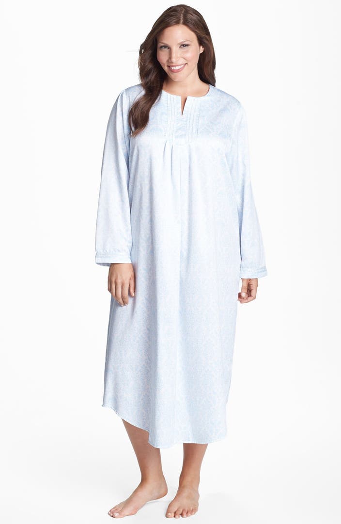 Carole Hochman Designs Brushed Back Satin Nightgown (Plus Size) | Nordstrom