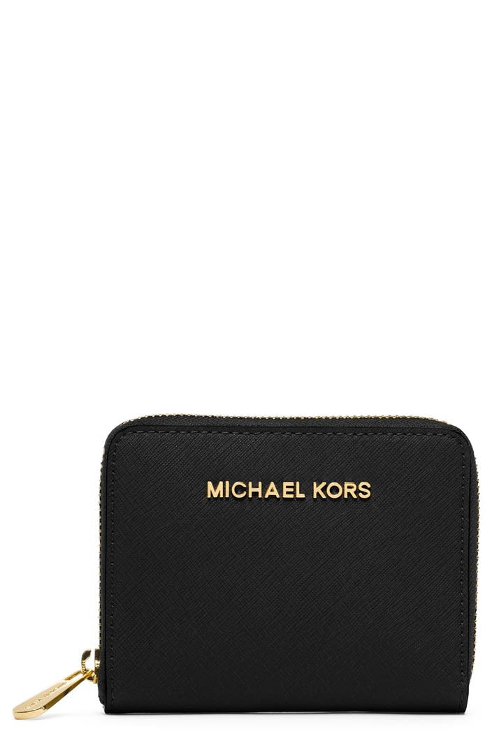 MICHAEL Michael Kors 'Jet Set - Medium' Saffiano Zip Around Wallet ...