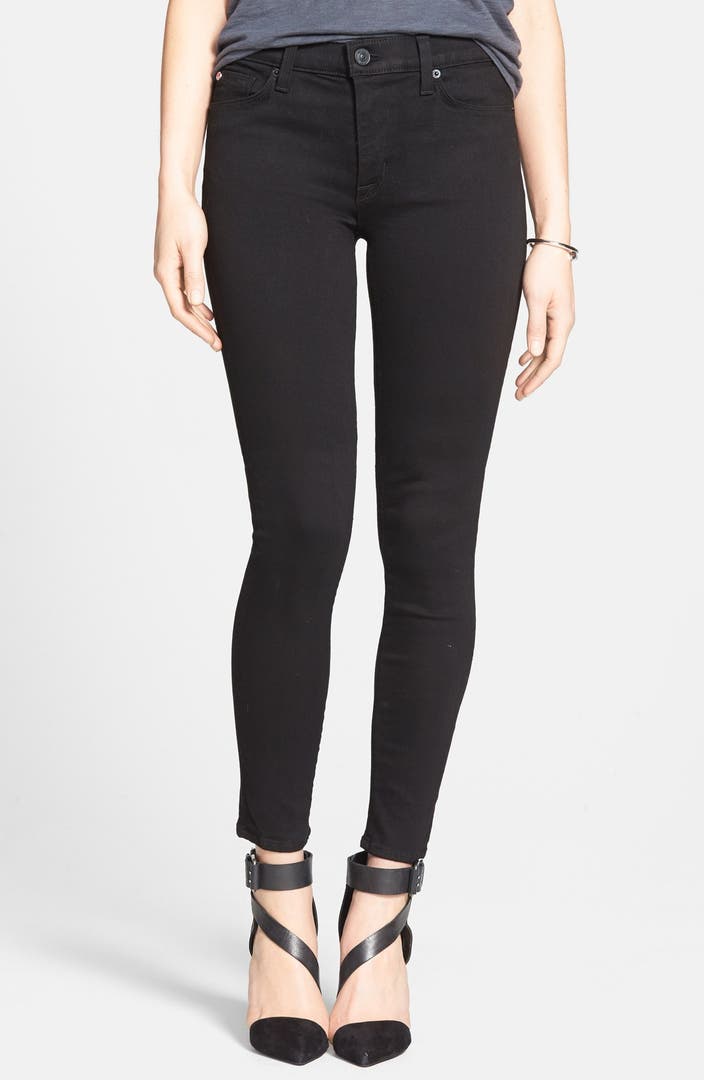 Hudson Jeans 'Nico' Mid Rise Super Skinny Jeans (Black) | Nordstrom