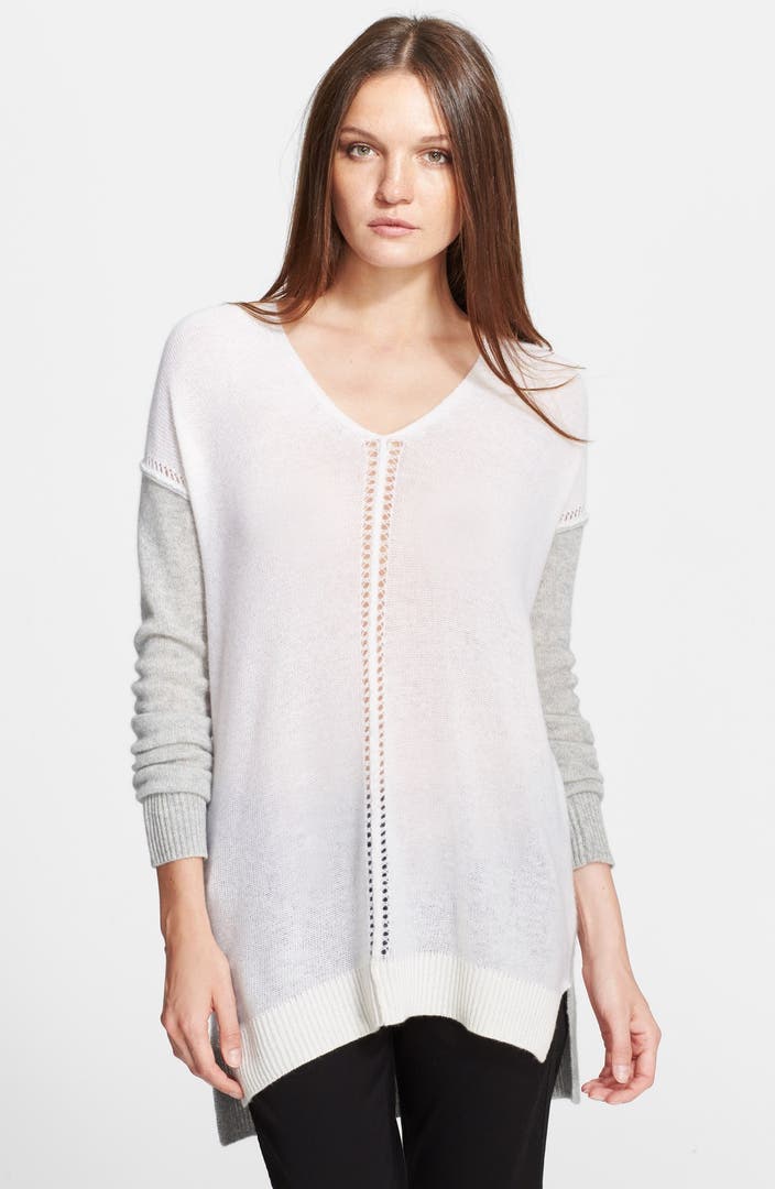 Rebecca Taylor Long Sleeve Colorblock Sweater | Nordstrom