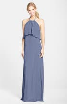 Jenny Yoo 'Shiloh' Strapless High/Low Silk Chiffon Gown (Online Only ...