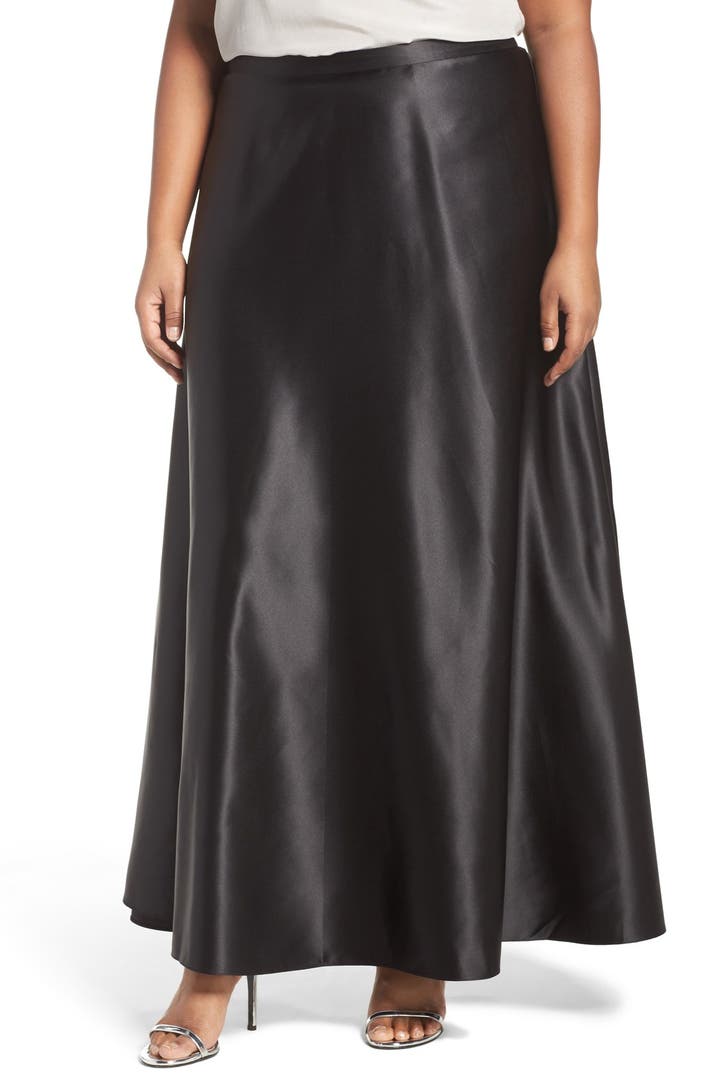 Long Black Skirt Plus Size 89
