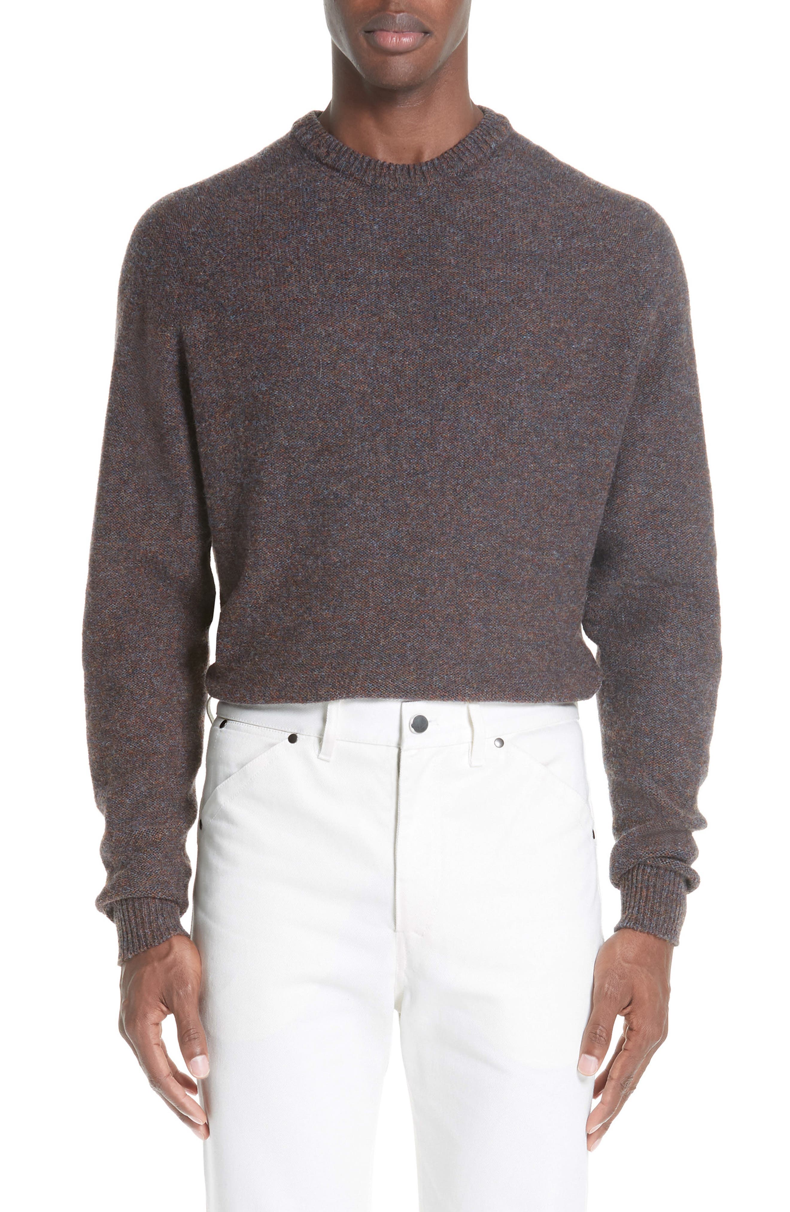 Lemaire Crew Seamless Merino Sweater, Grey