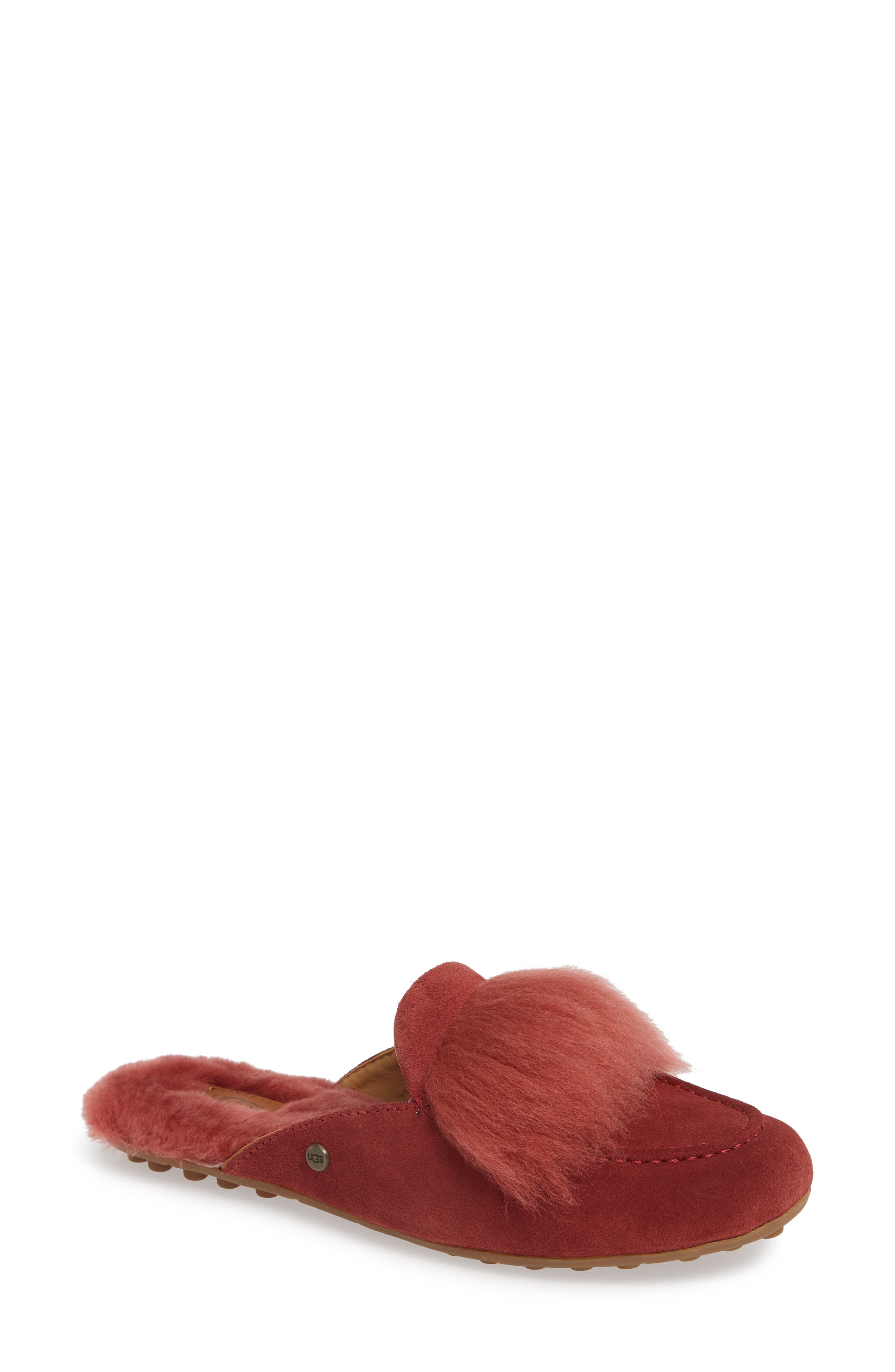 Ugg Shaine Wisp Genuine Shearling Slipper, Red