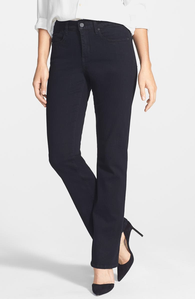 NYDJ 'Billie' Stretch Mini Bootcut Jeans (Black) (Regular & Petite ...