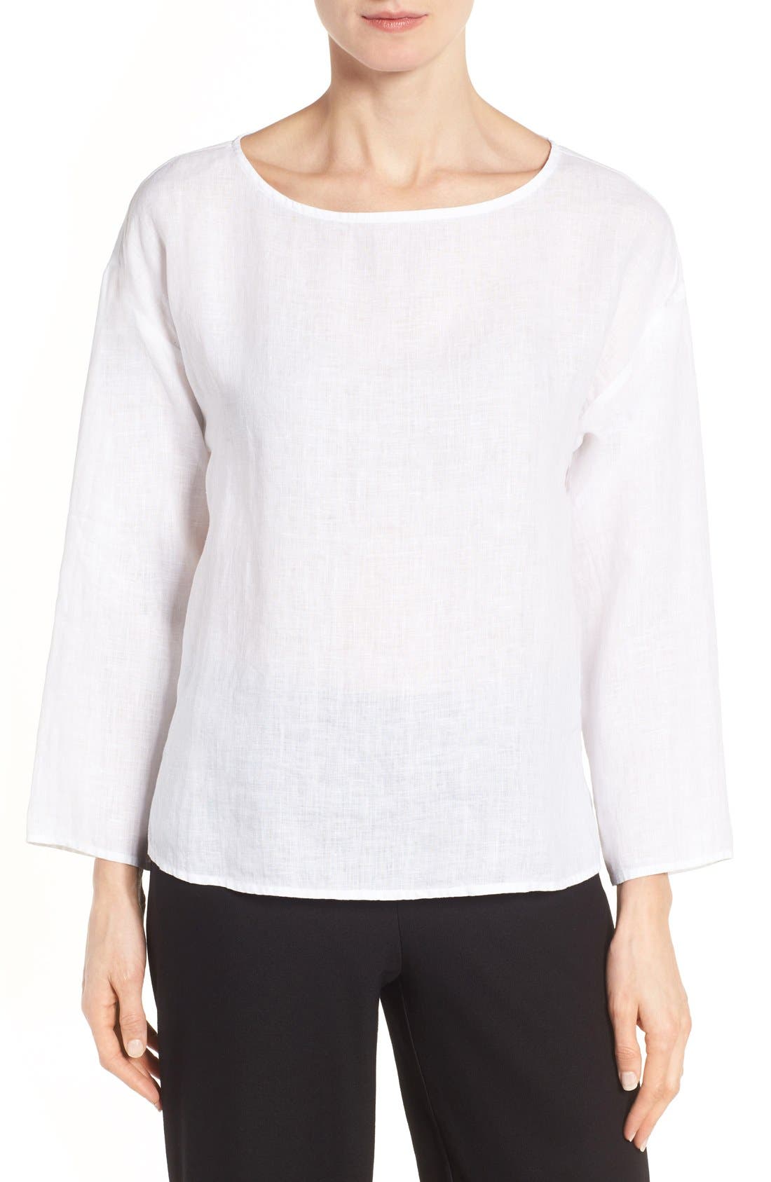 Eileen Fisher Tops ORGANIC HANDKERCHIEF LINEN TOP