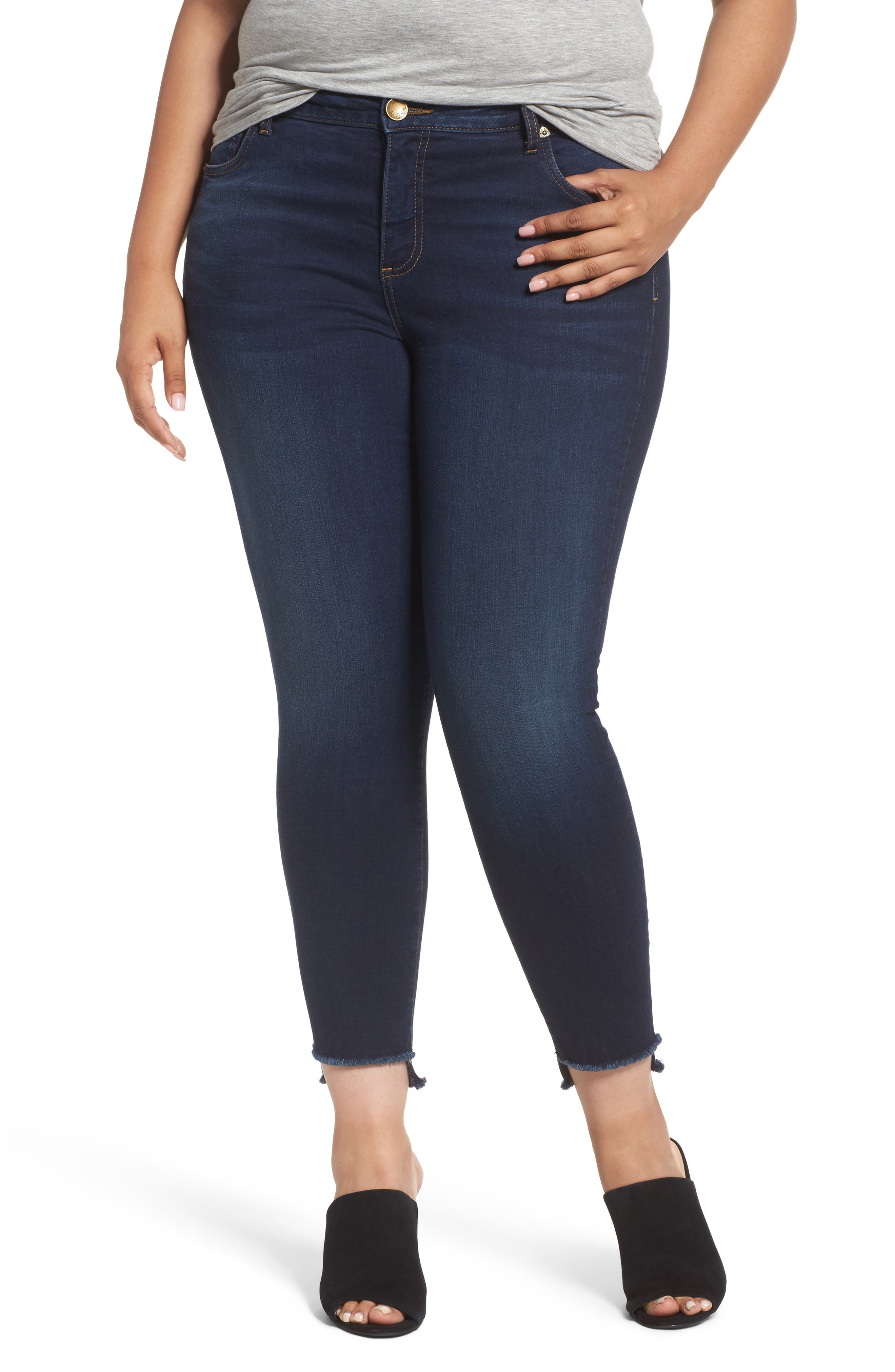Plus Size Kut From The Kloth Connie Step Hem Skinny Ankle Jeans
