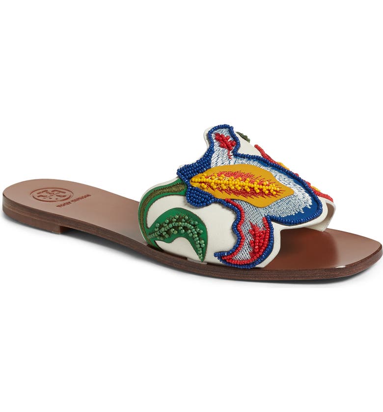 Tory Burch Bianca Floral Embellished Slide Sandal Women Tory Burch Bianca Floral Embellished Slide Sandal Women
