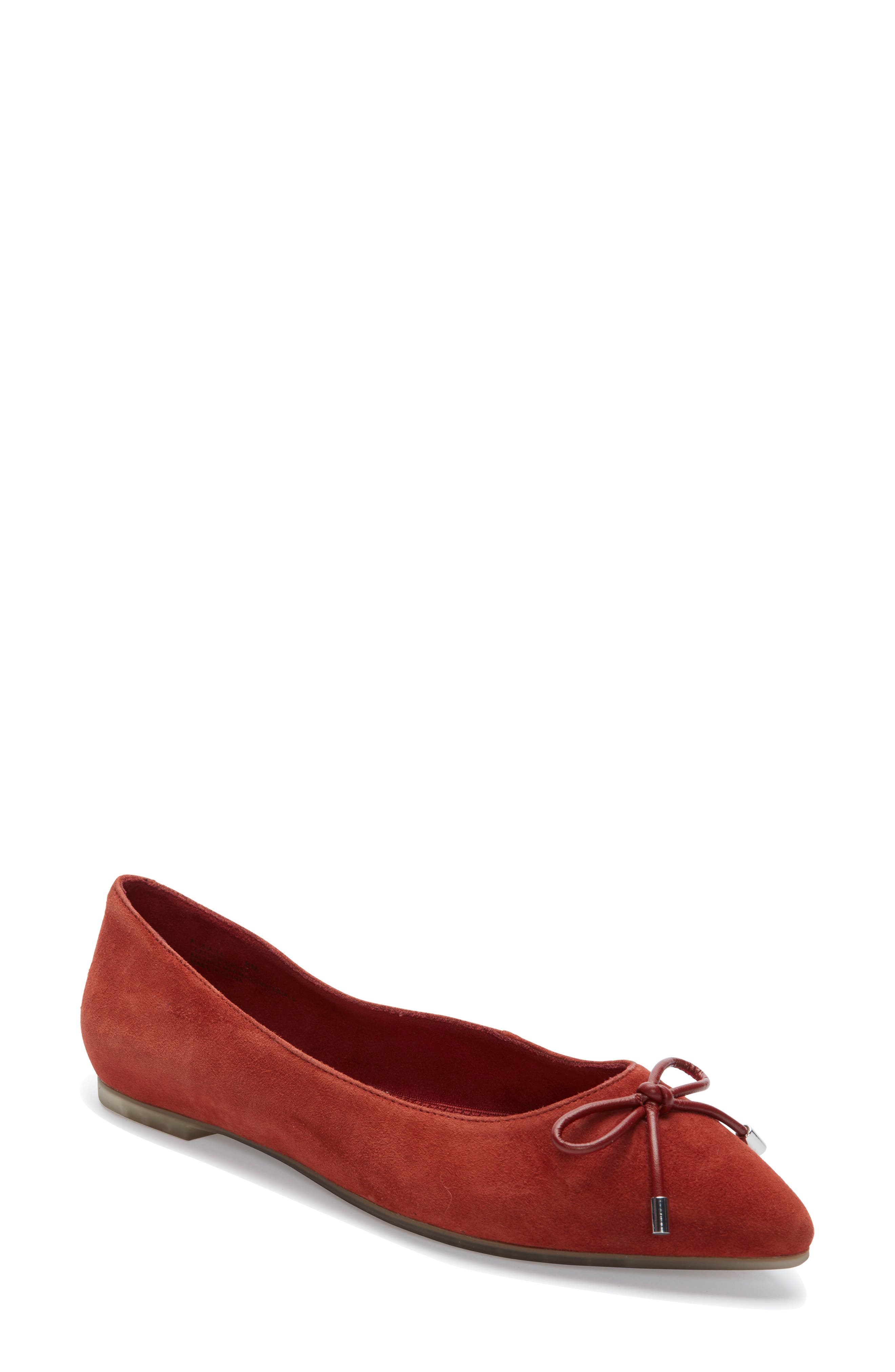 pointy brown flats