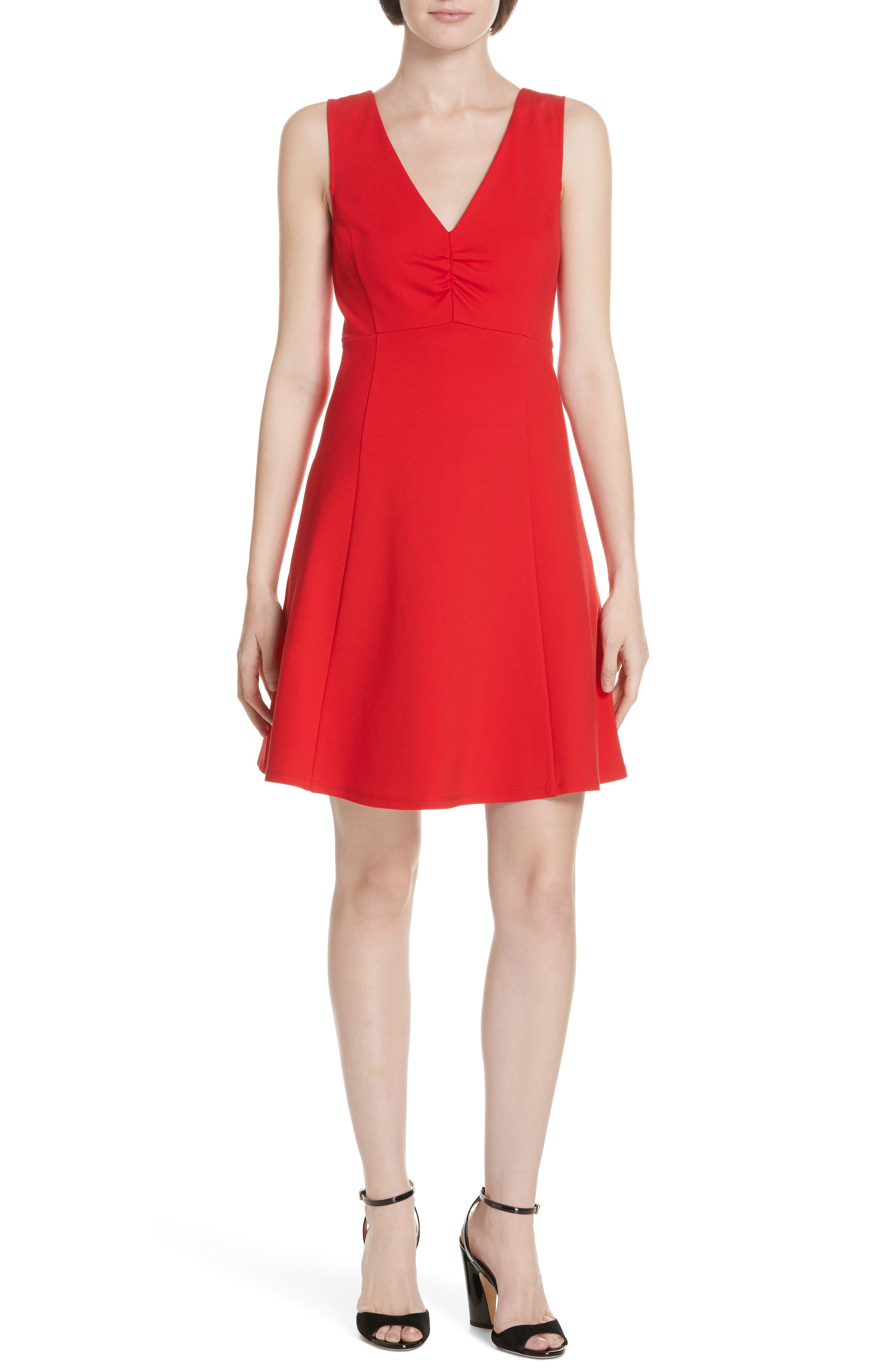 Kate Spade New York Ponte Fit & Flare Dress, Red