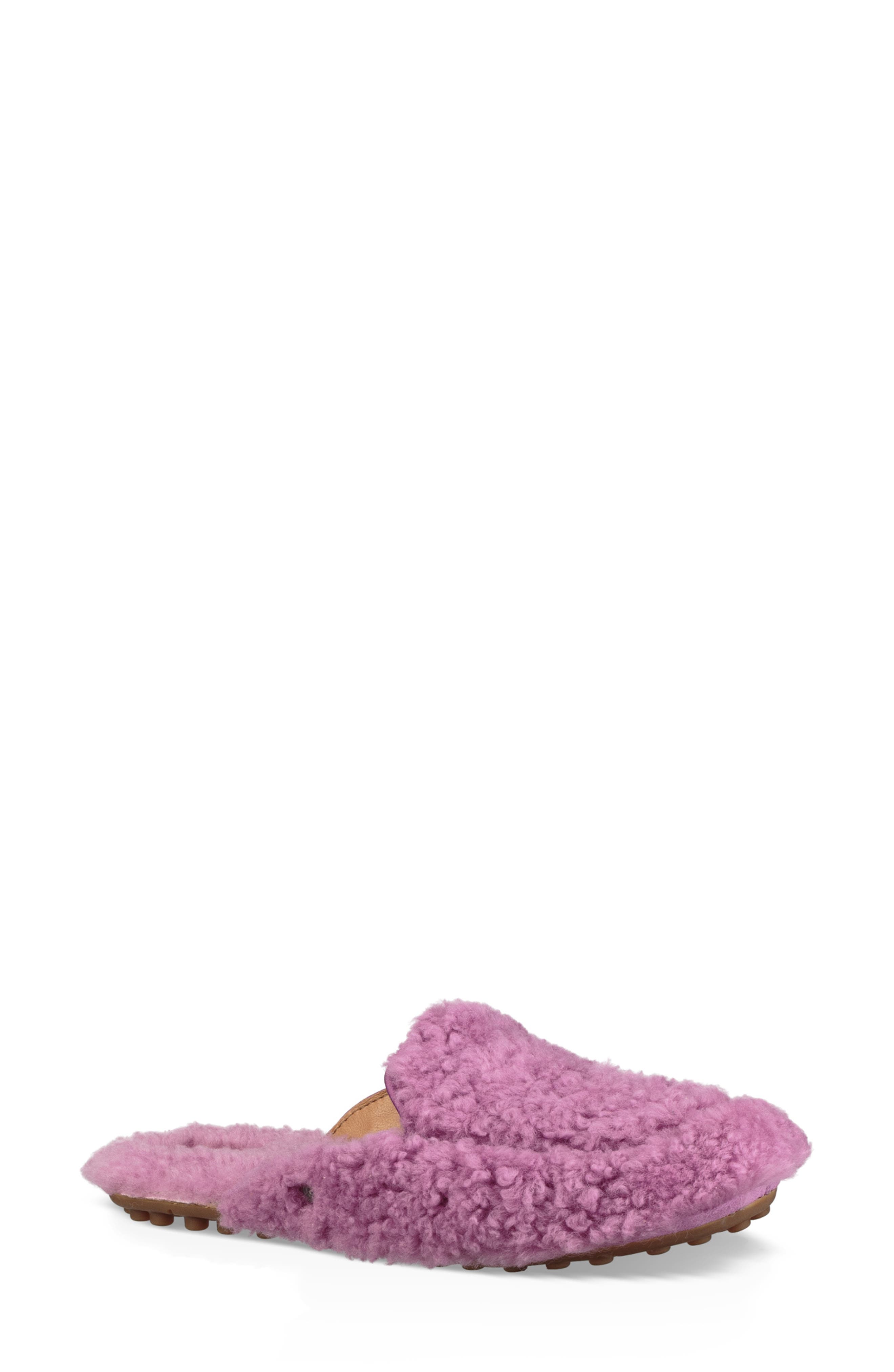 Ugg Lane Fluff Genuine Shearling Loafer Slipper, Pink
