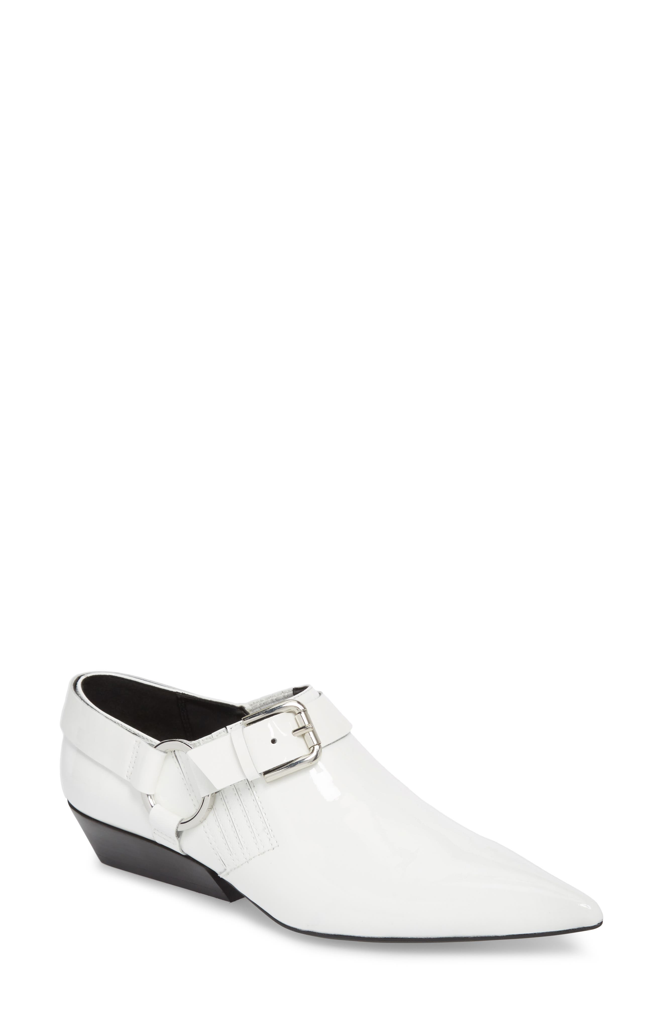Calvin Klein Jeans Ellen Low Buckle Bootie, White