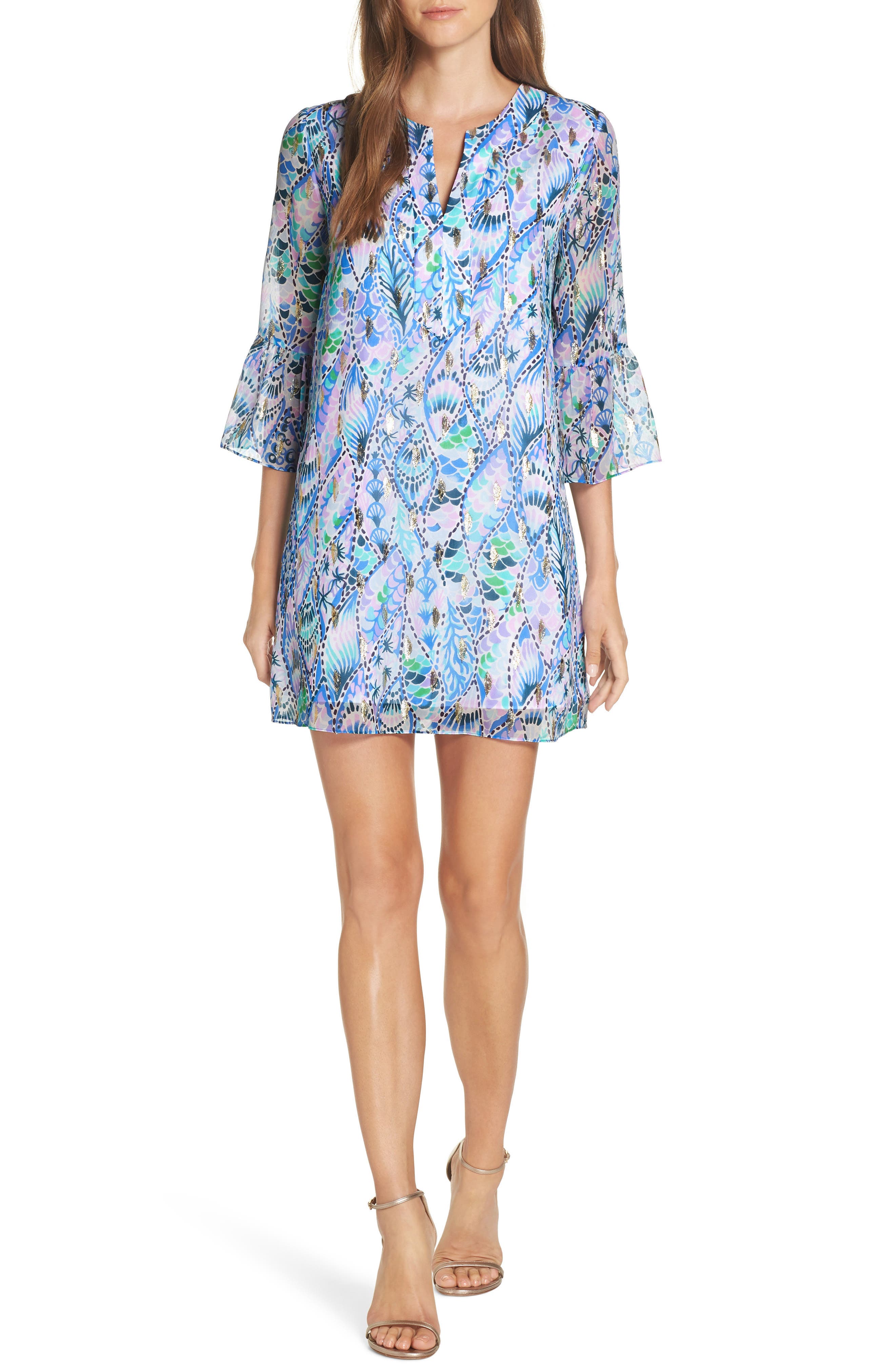 Lilly Pulitzer Elenora Silk Dress, Blue