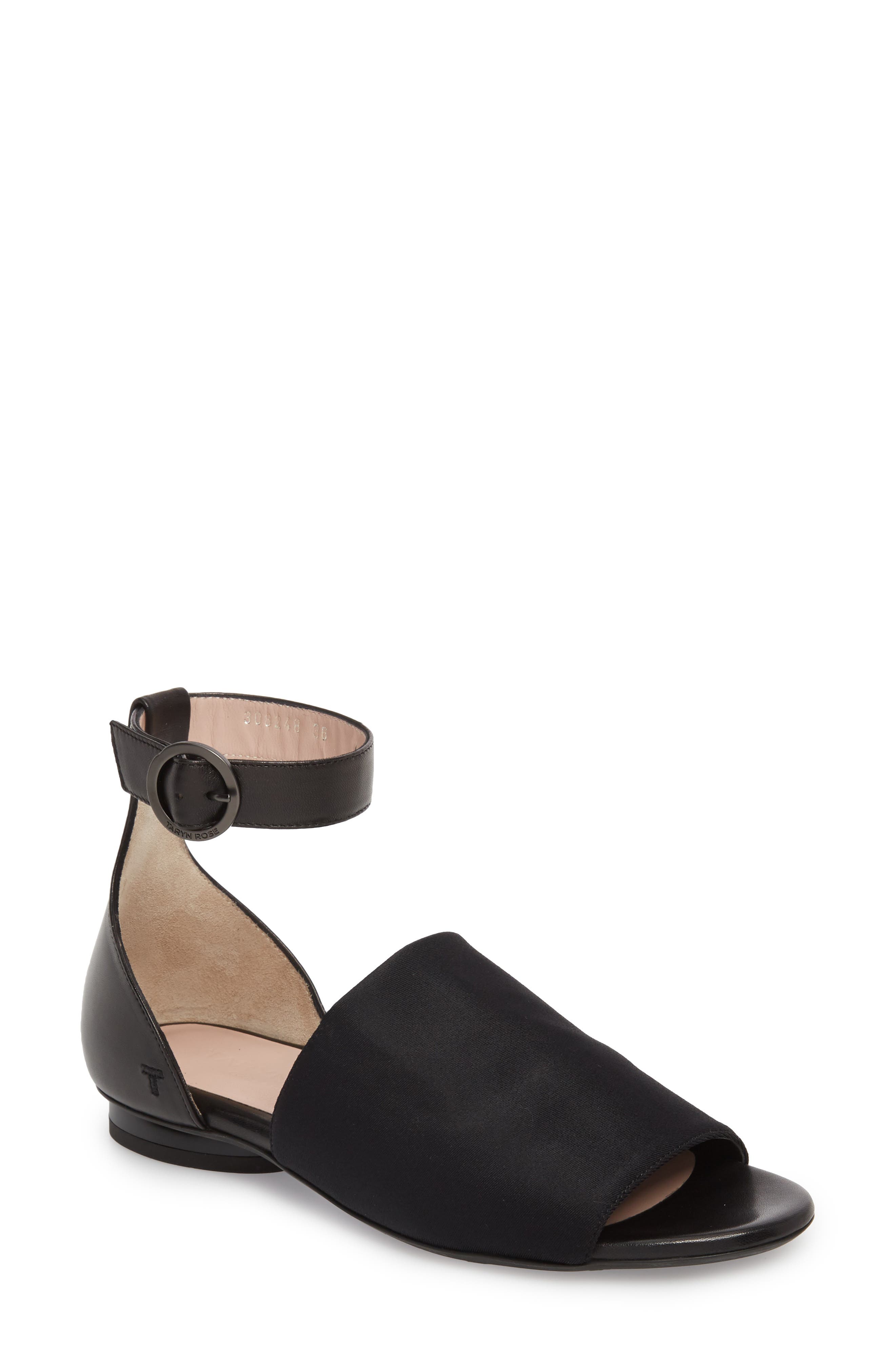 Taryn Rose Collection Donya Ankle Strap Sandal- Black