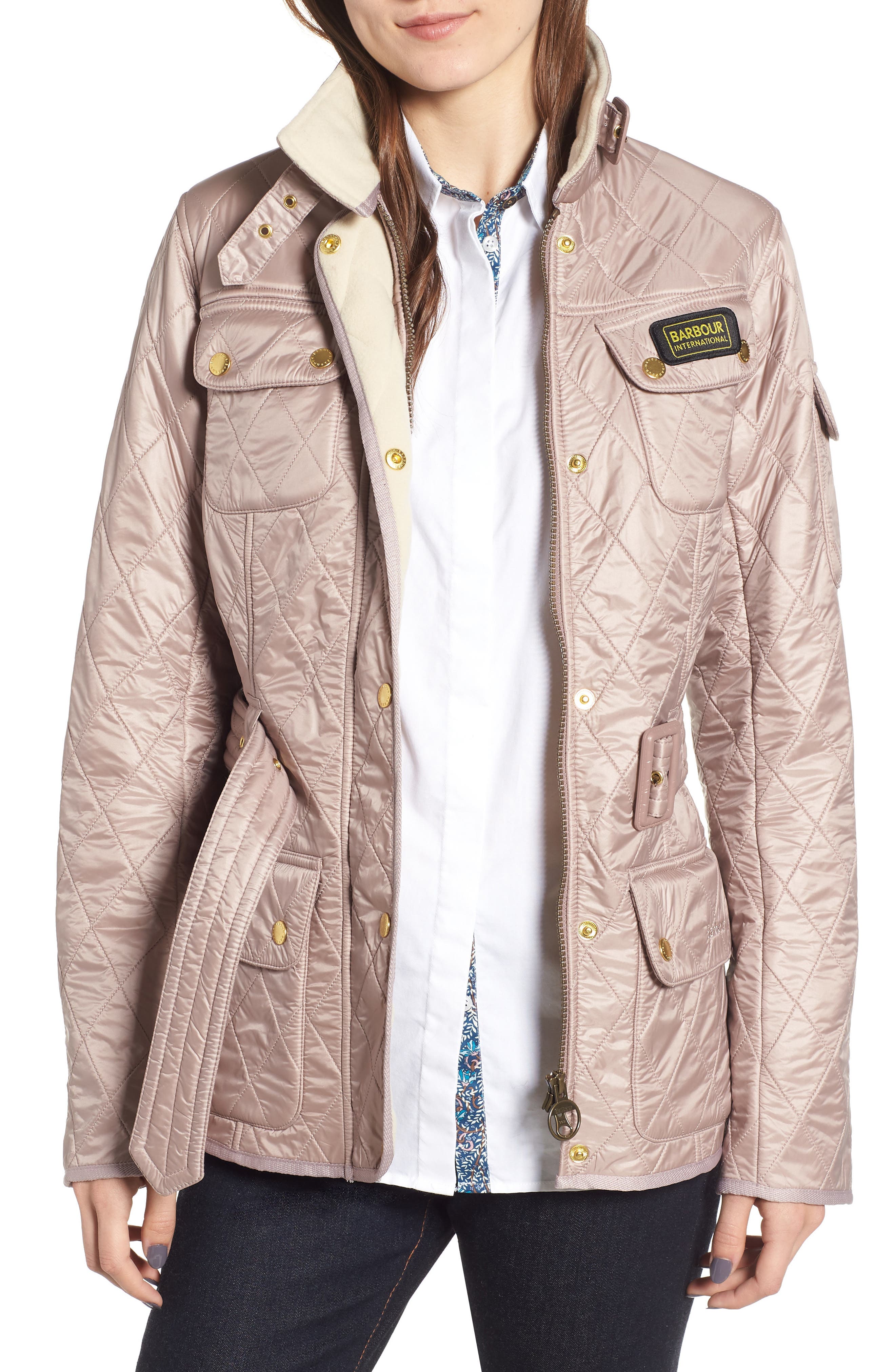 Barbour International Polar Quilted Jacket, US / 8 UK - Beige