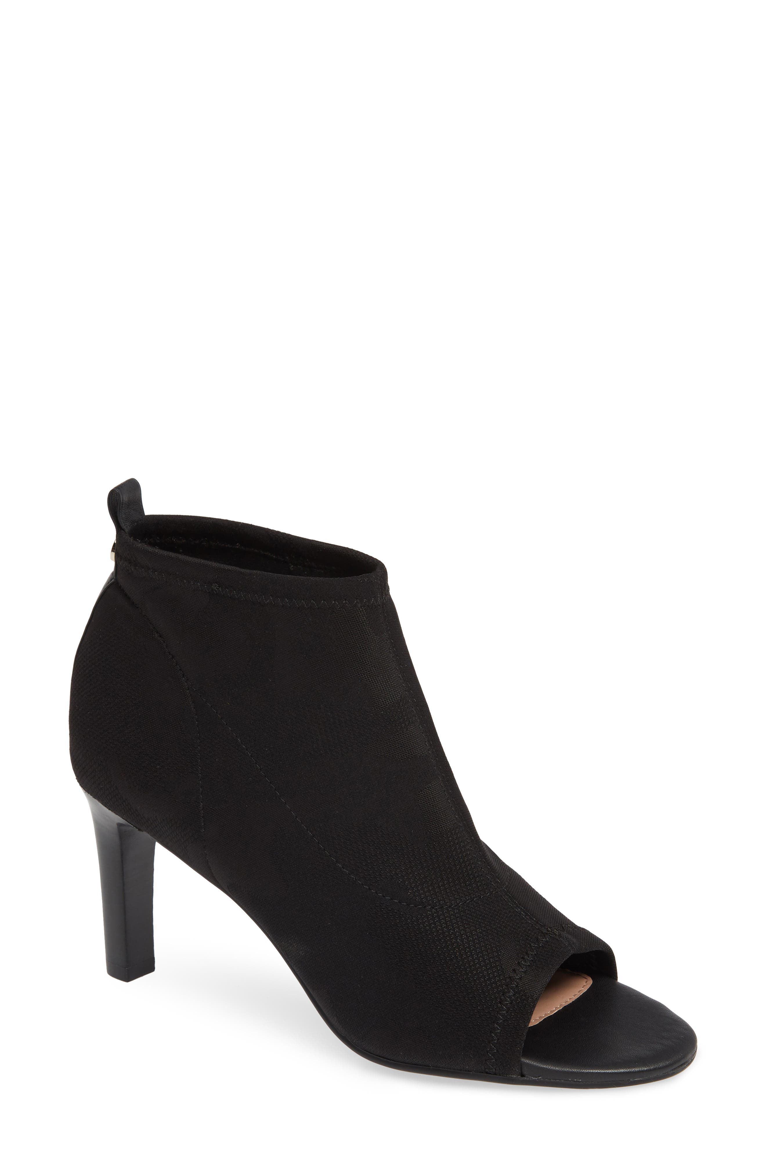 Taryn Rose Helene Peep Toe Bootie- Black
