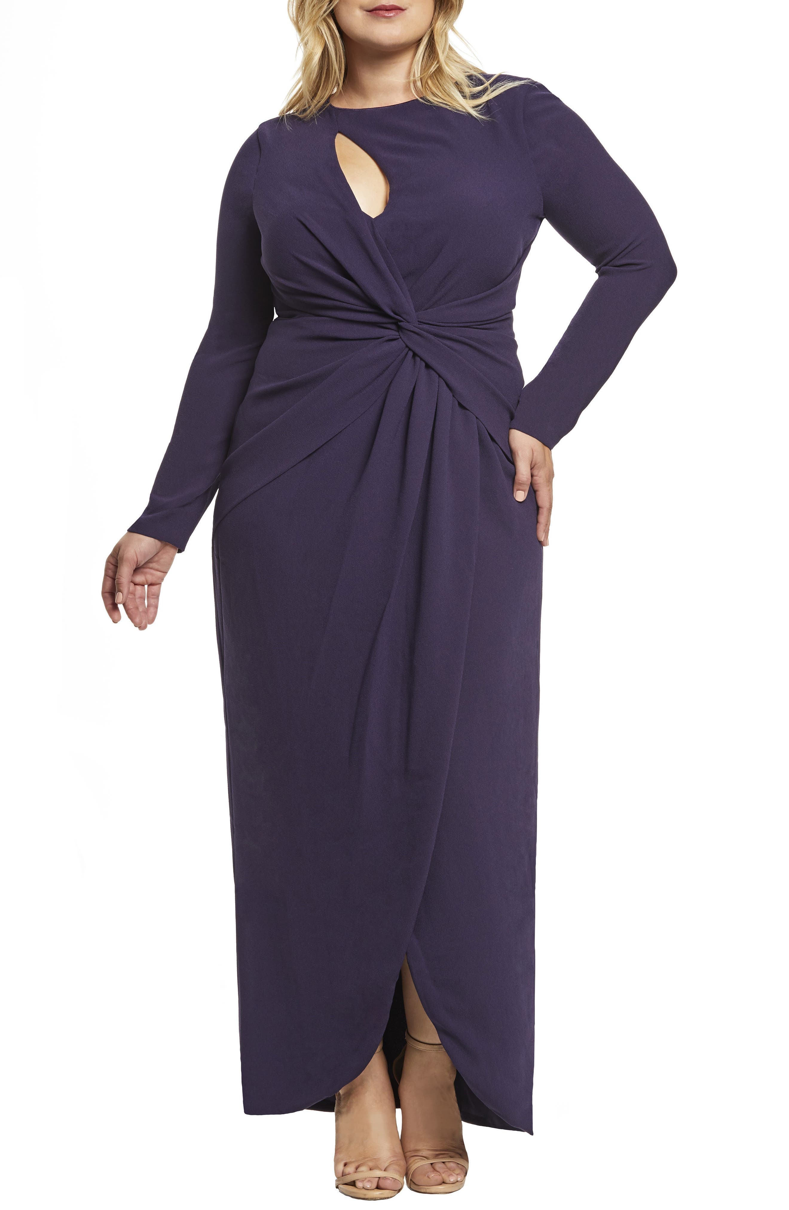 Plus Size Dress The Population Naomi Twist Gown