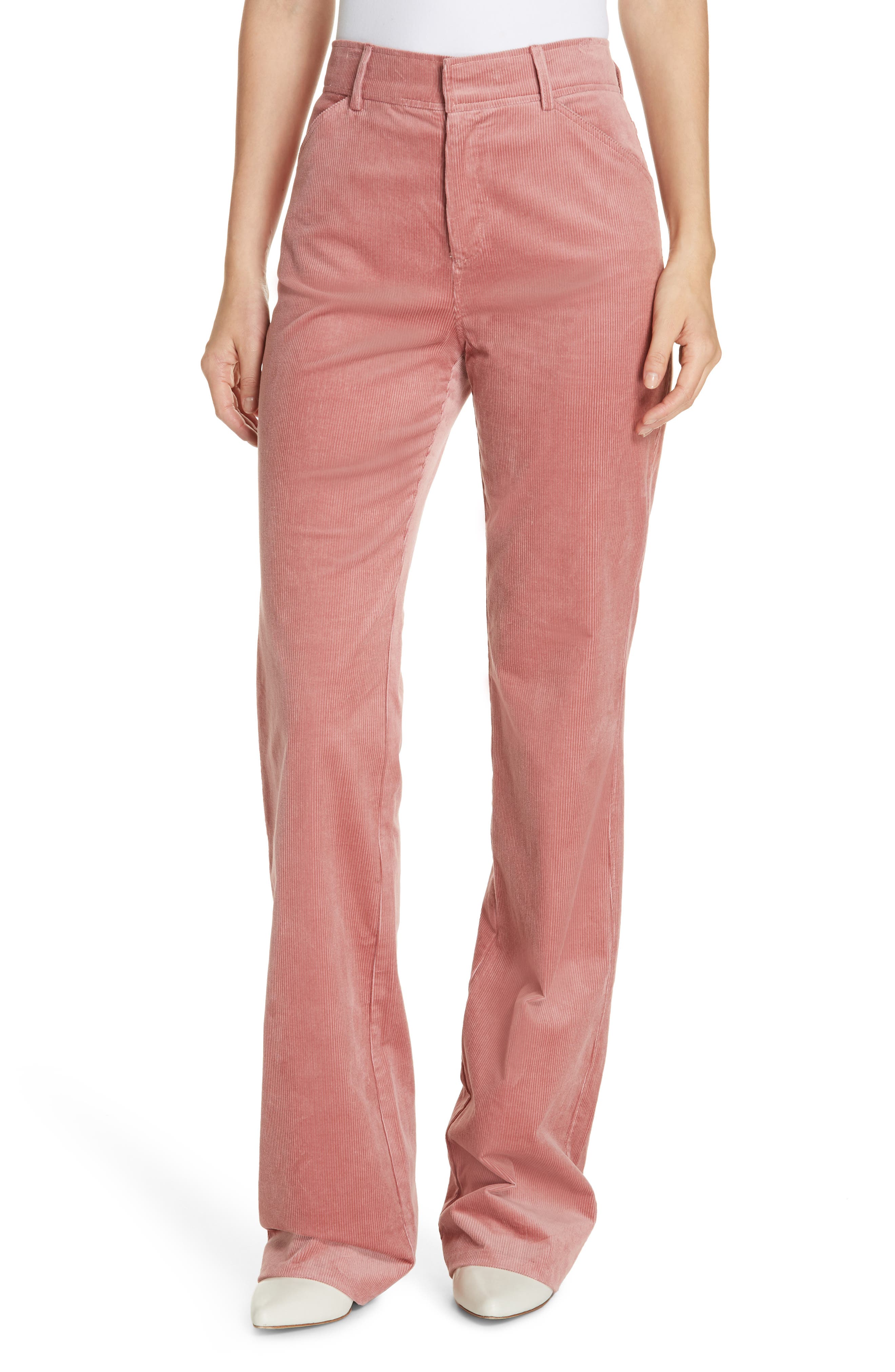 Joie Claudina Corduroy Flare Pants, Pink