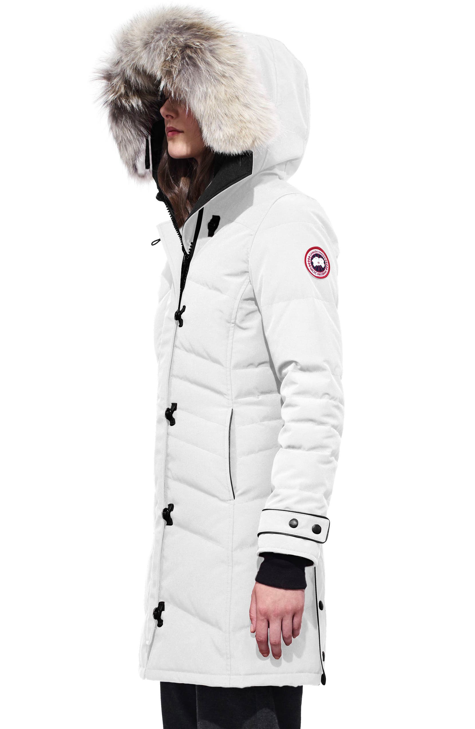 canada goose arctic tech lorette fur-trim down parka canada goose arctic tech lorette fur-trim down parka
