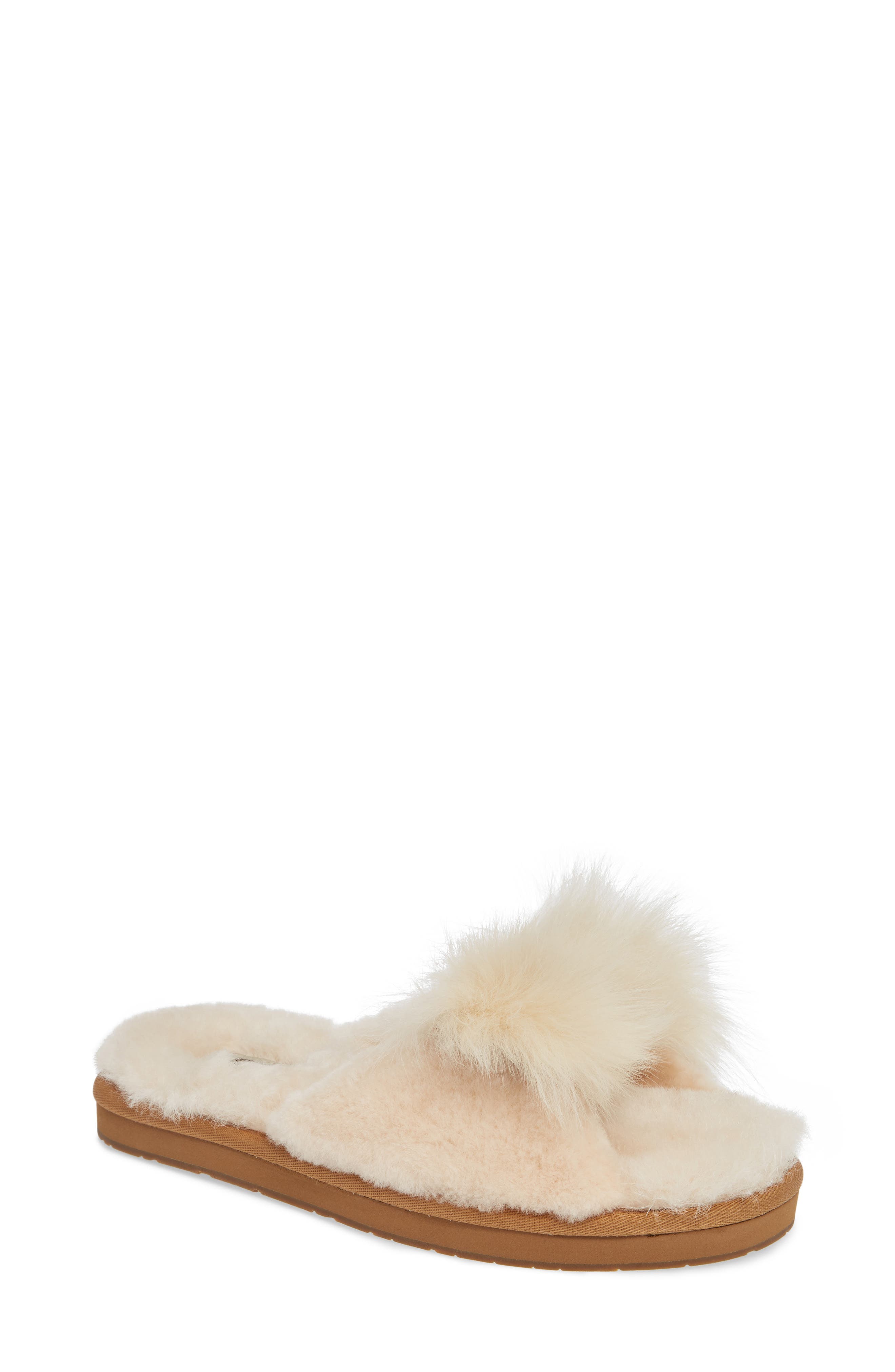 Ugg Mirabelle Genuine Shearling Slide Slipper, Beige