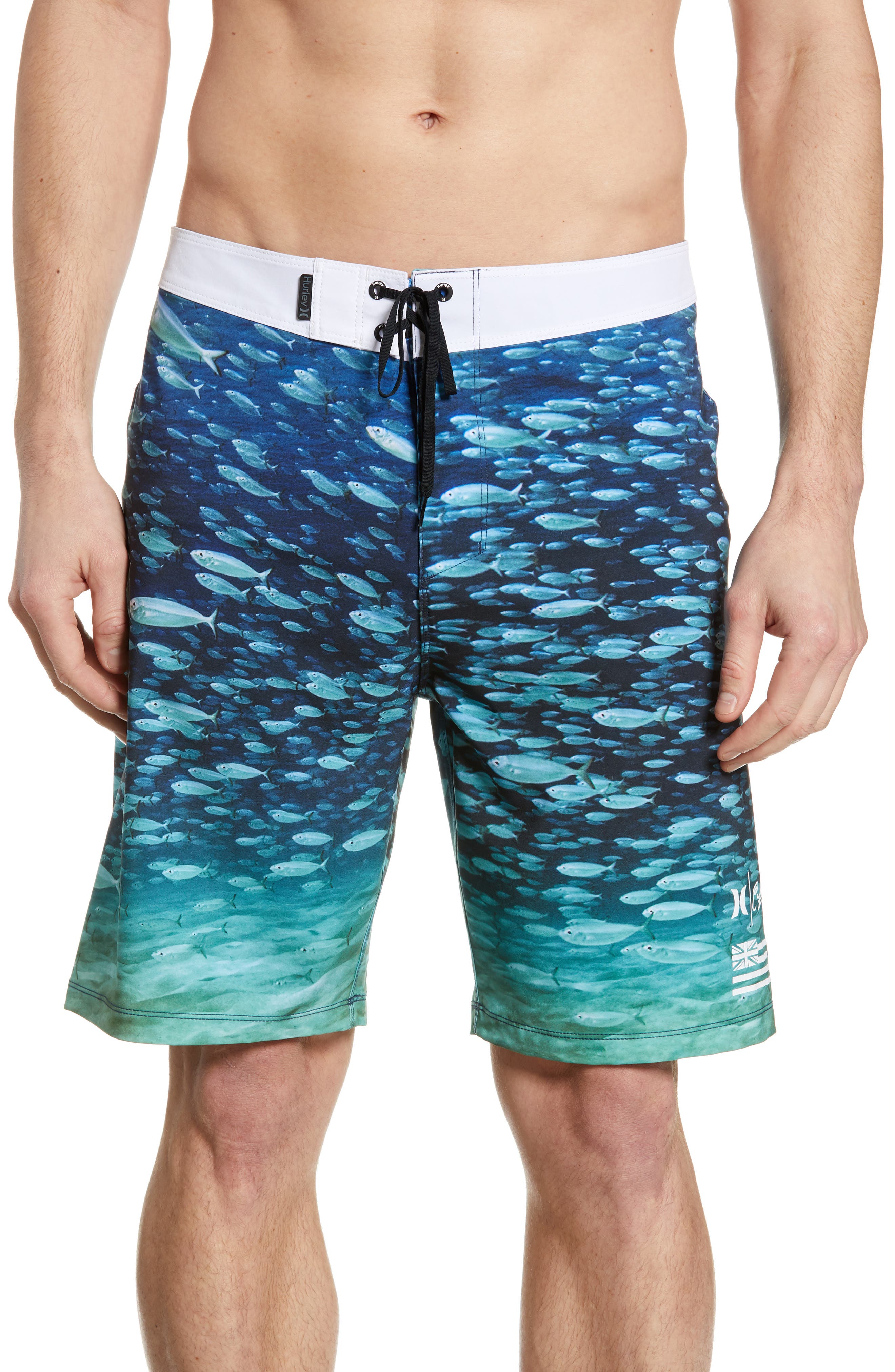 Hurley Phantom Clark Underwater Board Shorts, Blue