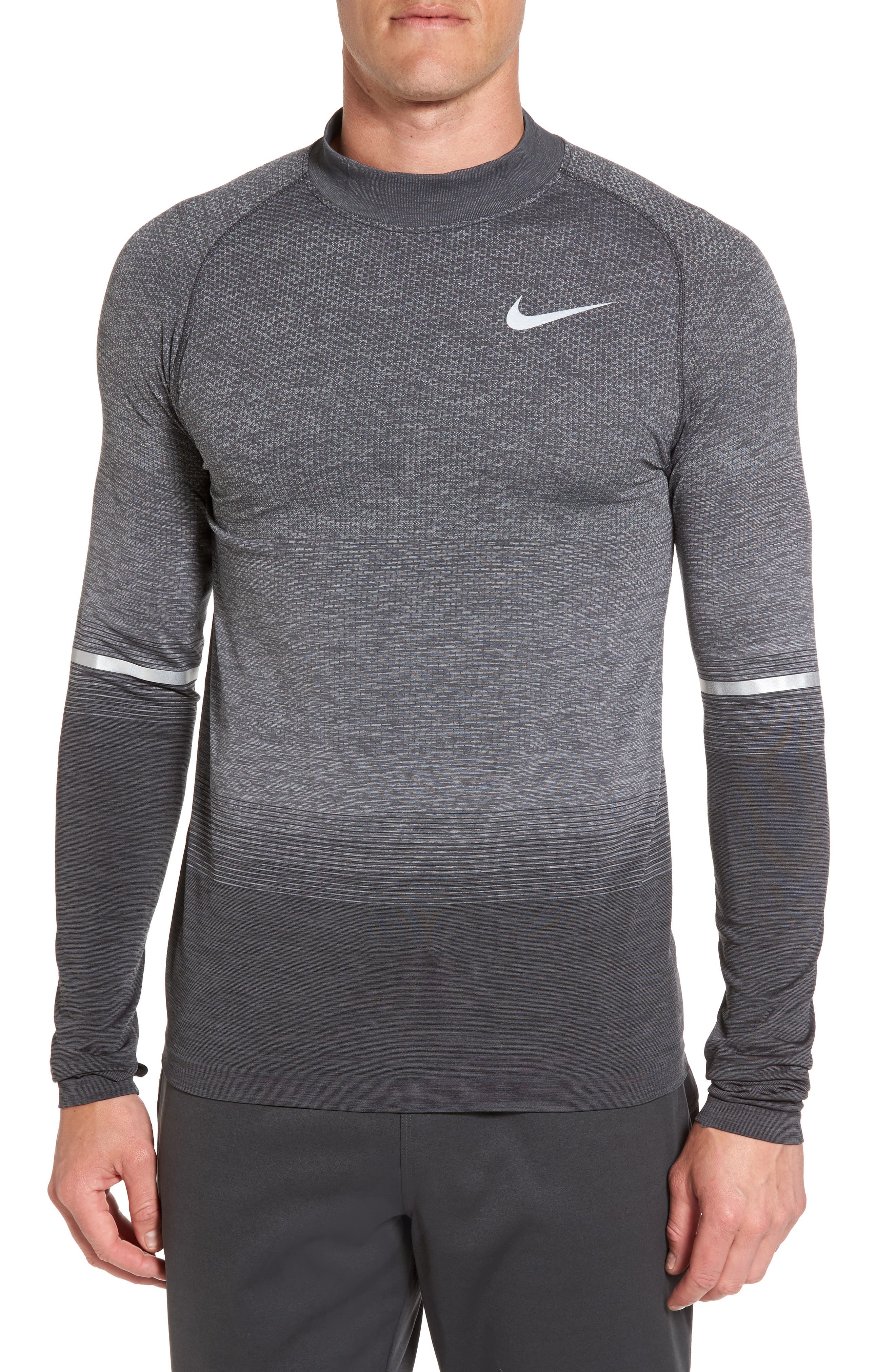 Nike Dry Running Mock Neck Long Sleeve T-Shirt