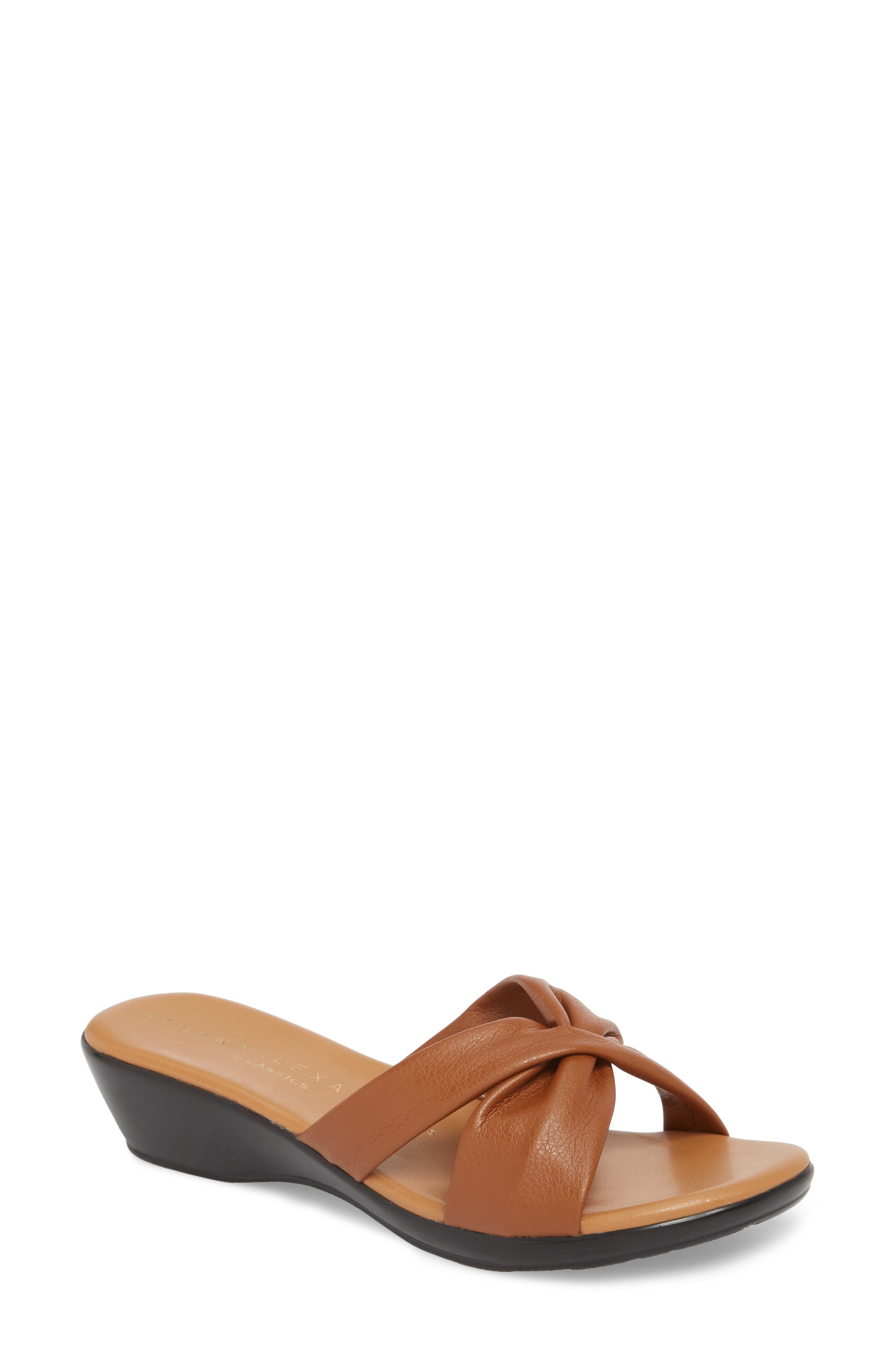 Athena Alexander Scene Slide Sandal, Brown