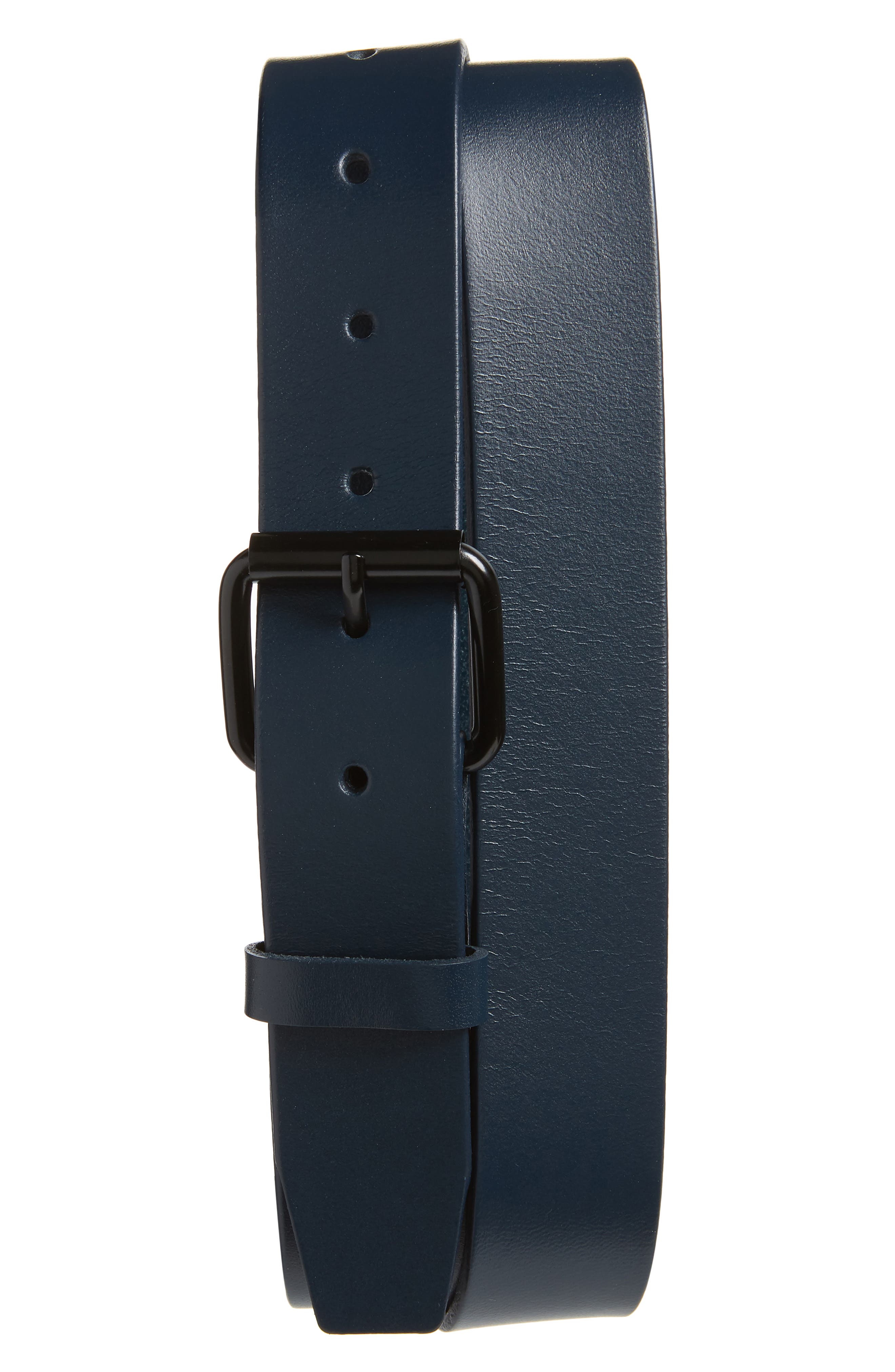 Saturdays Nyc Rockaway Leather Belt, Size One Size - Indigo Dye