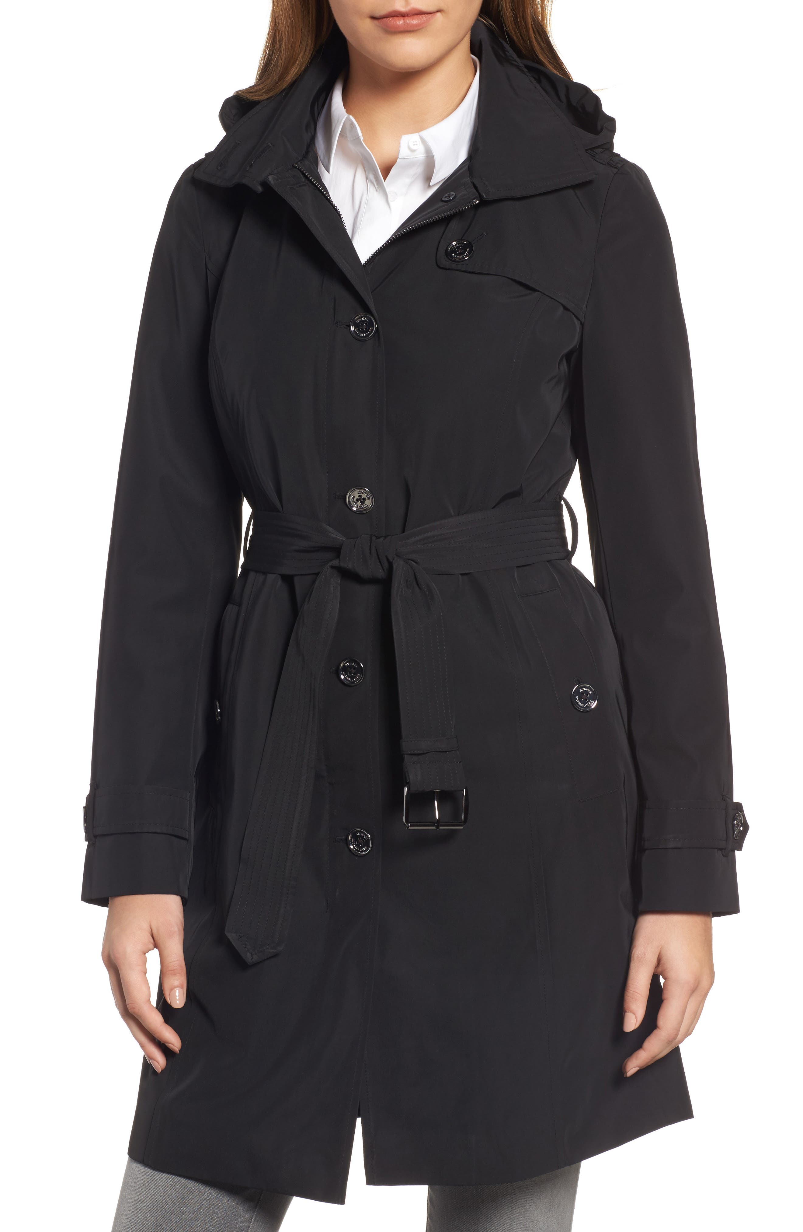 MICHAEL Michael Kors Packable Trench Coat with Hood Nordstrom