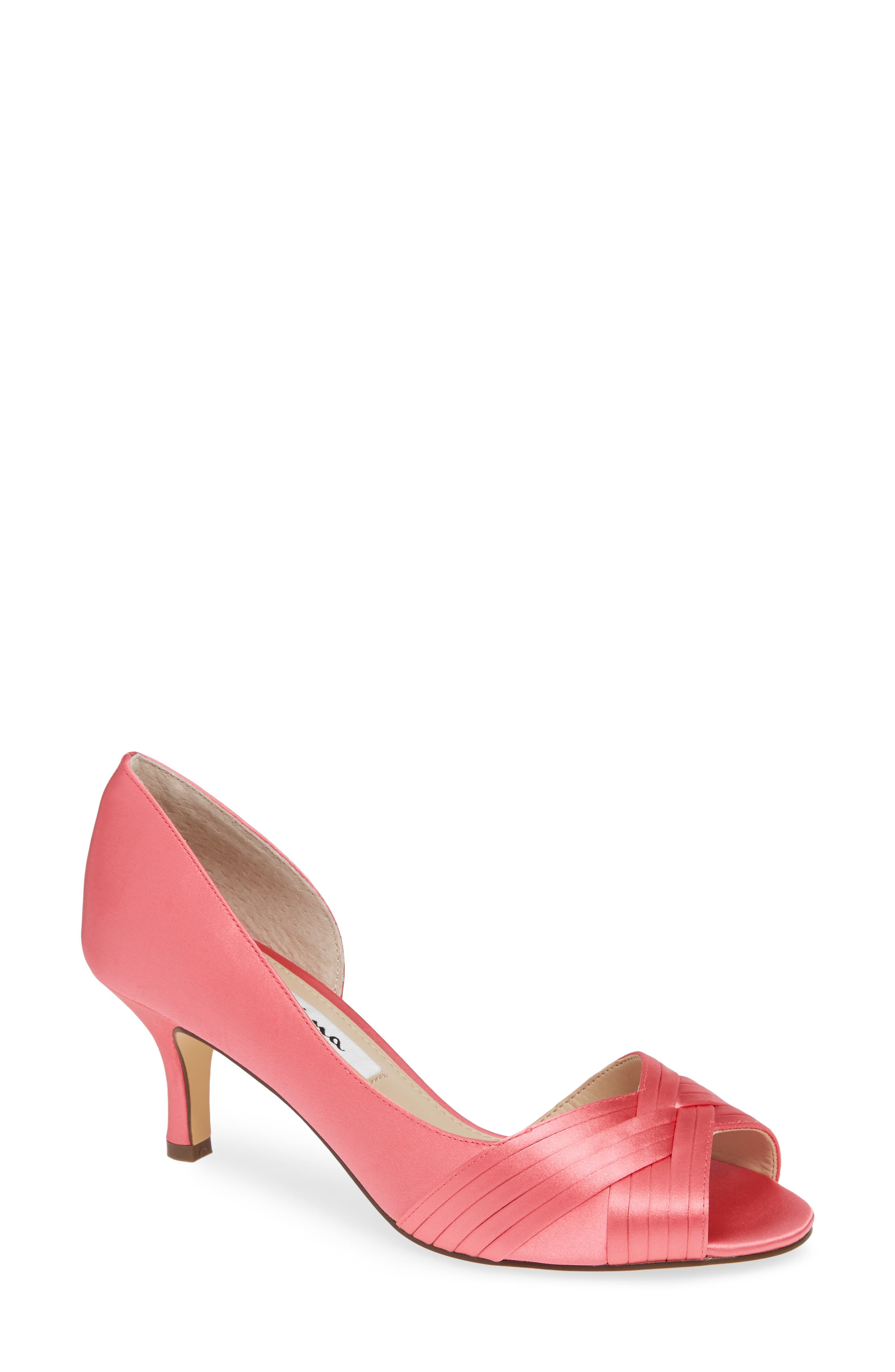 Nina Contesa Open Toe Pump- Pink