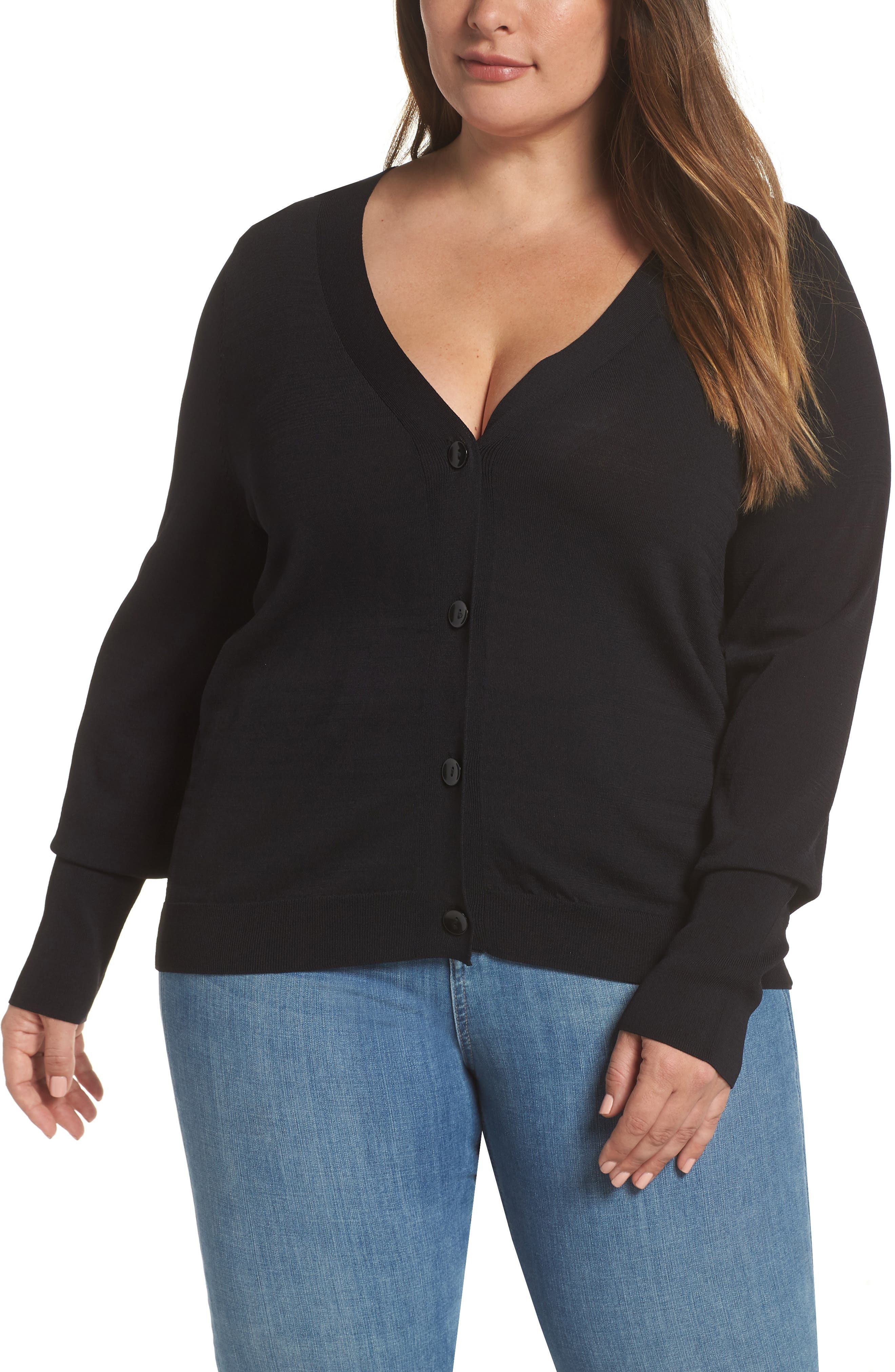 Plus Size Leith Cardigan, Black